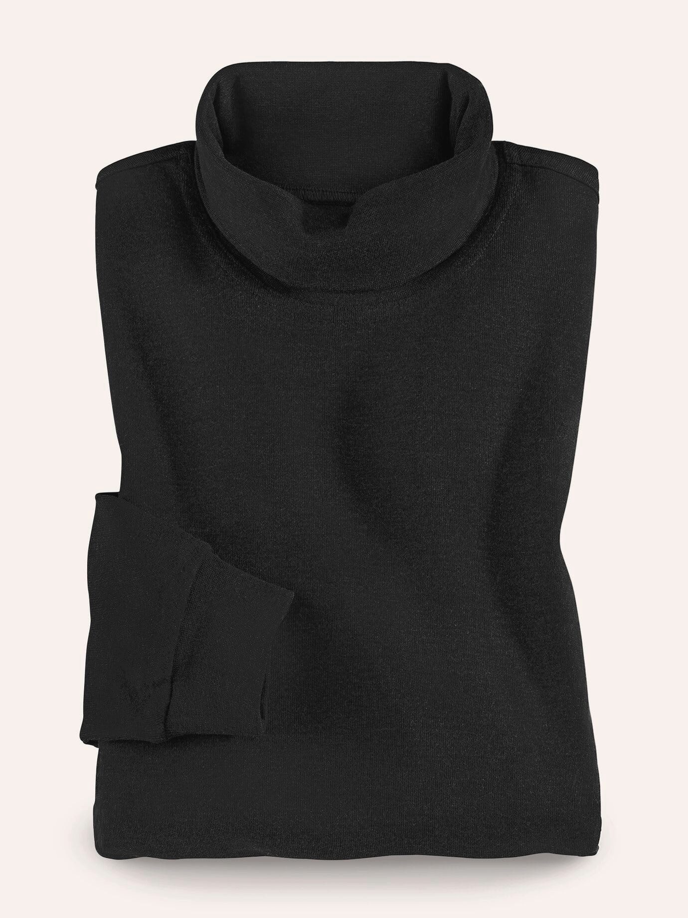 Walbusch Langarmshirt Herren Rollkragen-Shirt Langarmshirt supergekämmte Baumwolle Enzymgewaschen, feine Rippenstruktur, formstabil, pflegeleicht
