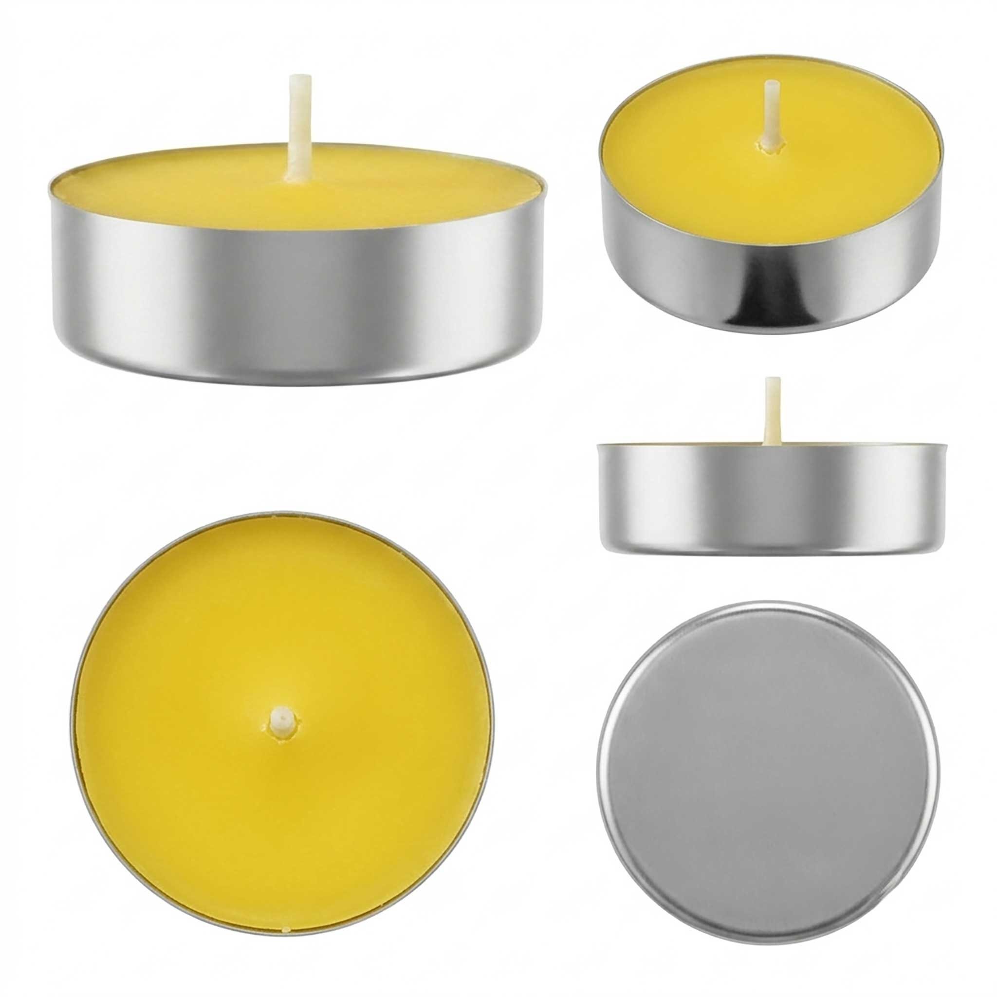 Spetebo Duftkerze Citronella Duft Teelicht - 40er Pack (Set, 40-tlg., Insekten Abwehr), Zitronen Duftkerze gegen Mücken