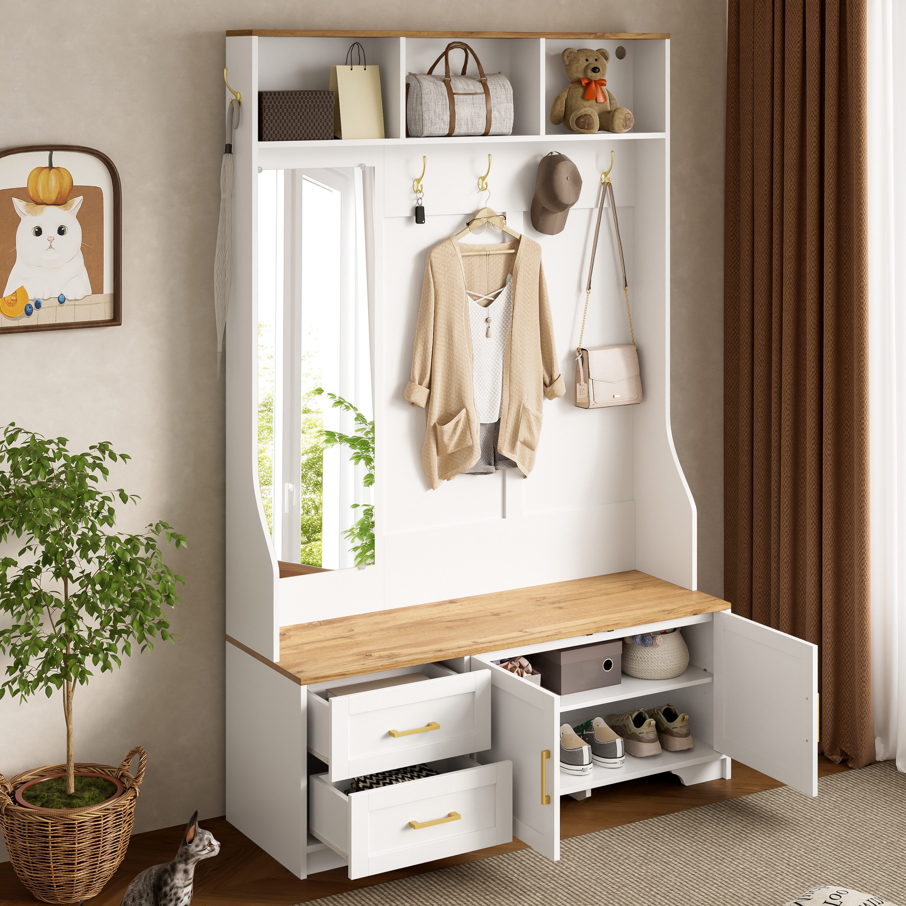 Merax Garderoben-Set mit LED-Beleuchtung inkl. App, günstig online kaufen