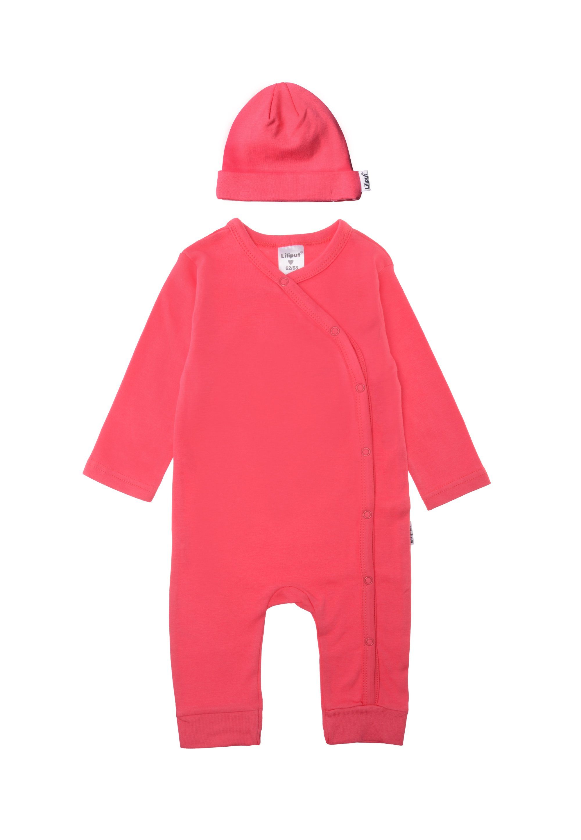 Liliput Jumpsuit himbeere aus und Mütze Jumpsuit