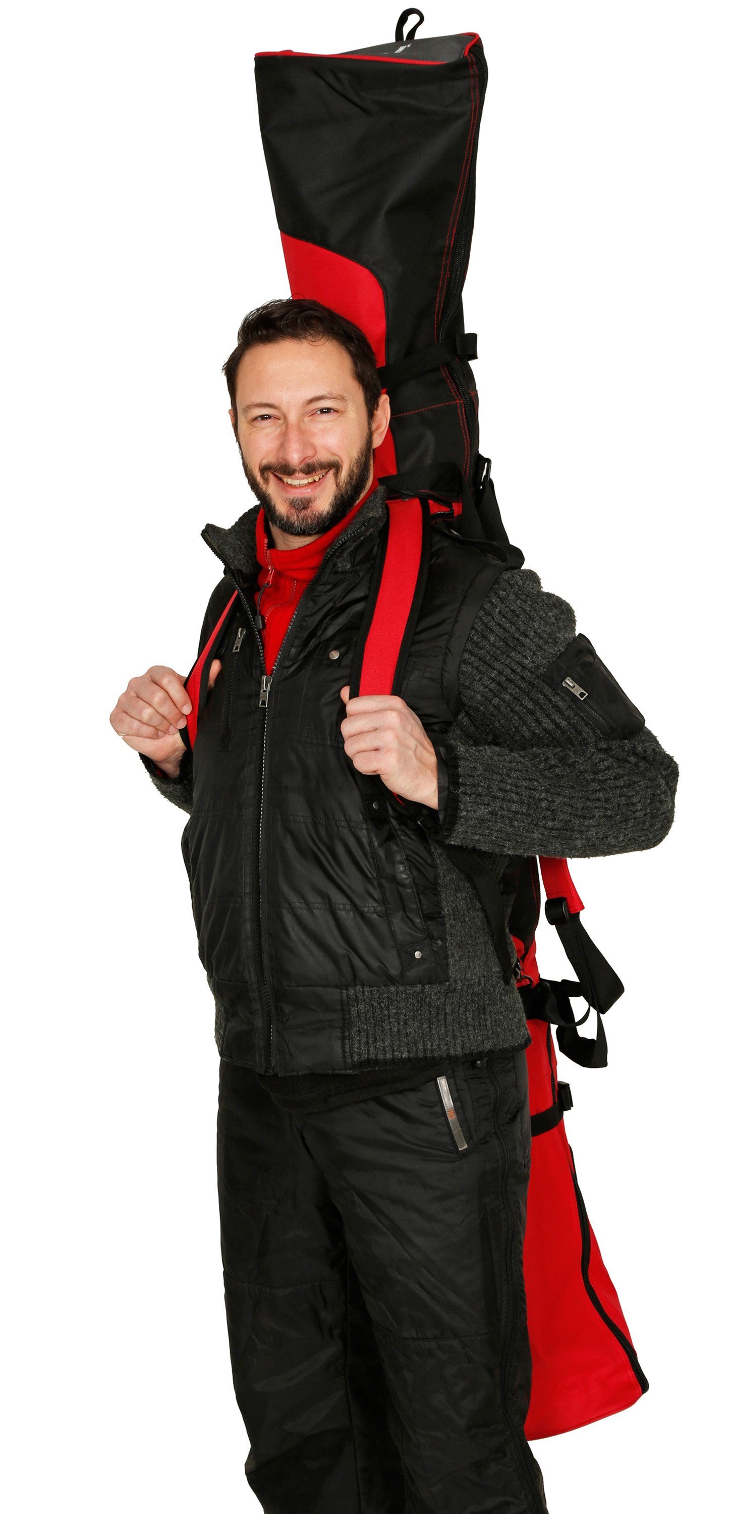 BRUBAKER Sporttasche Carver Skitasche (1-tlg., schnittfest), mit und Rucksacksystem gepolsterter Skisack Pro reißfest XP und Zipperverschluss
