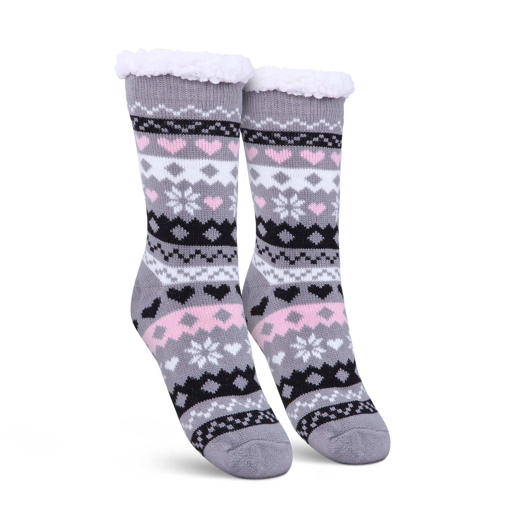 Bestlivings Мягкие носочки Носки для дома "Norweger Herz" (1-Paar) Hüttensocken ABS / Teddyfutter - Norweger Носки Носки со стопперами