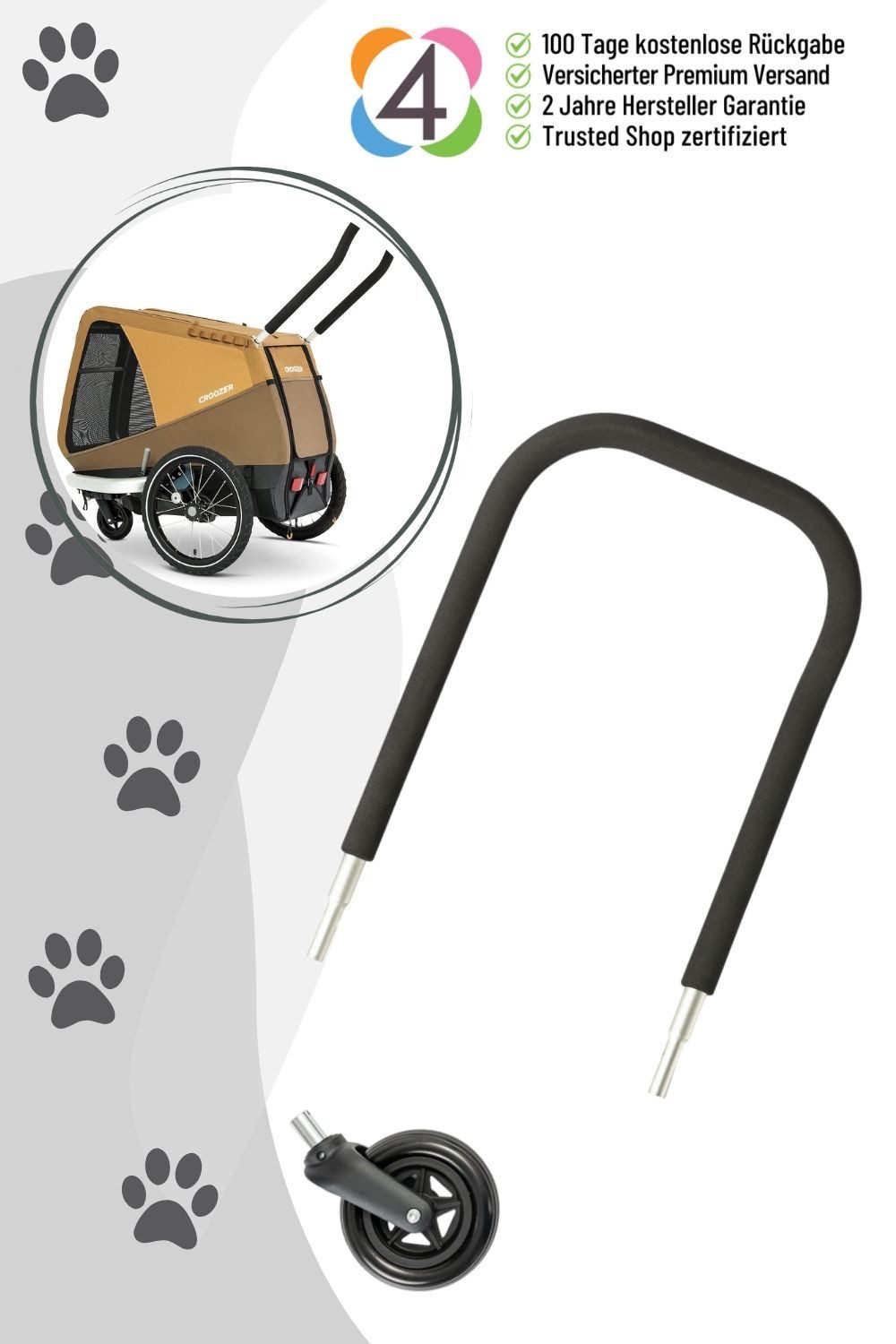 Croozer Fahrradhundeanhänger Buggy-Set für CROOZER Dog L