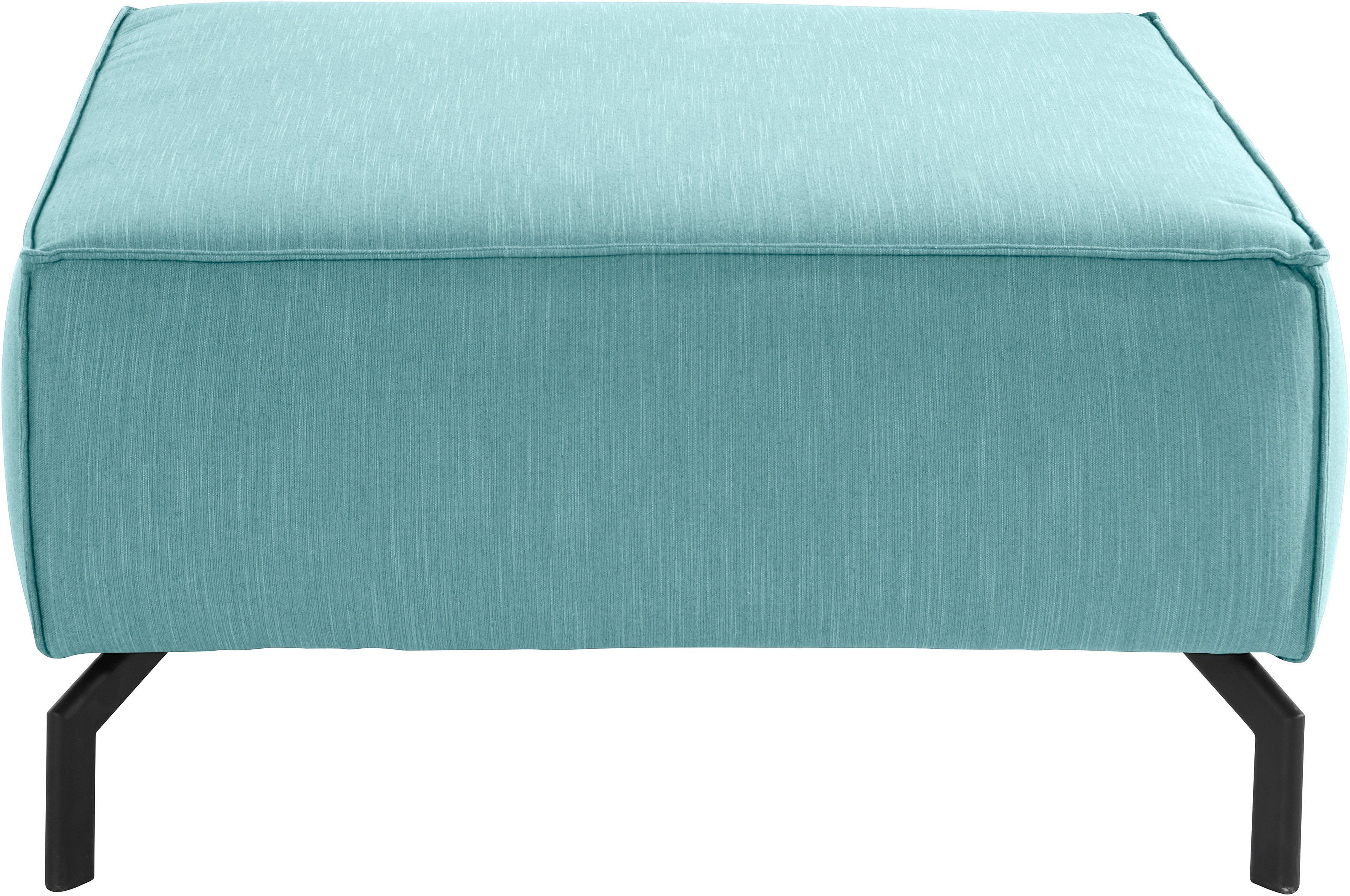 OTTO products Polsterhocker »Cilla«, wahlweise Feinstruktur aus recyceltem Material oder nachhaltiges Premiumleder mit Olivenblattgerbung-HomeTrends