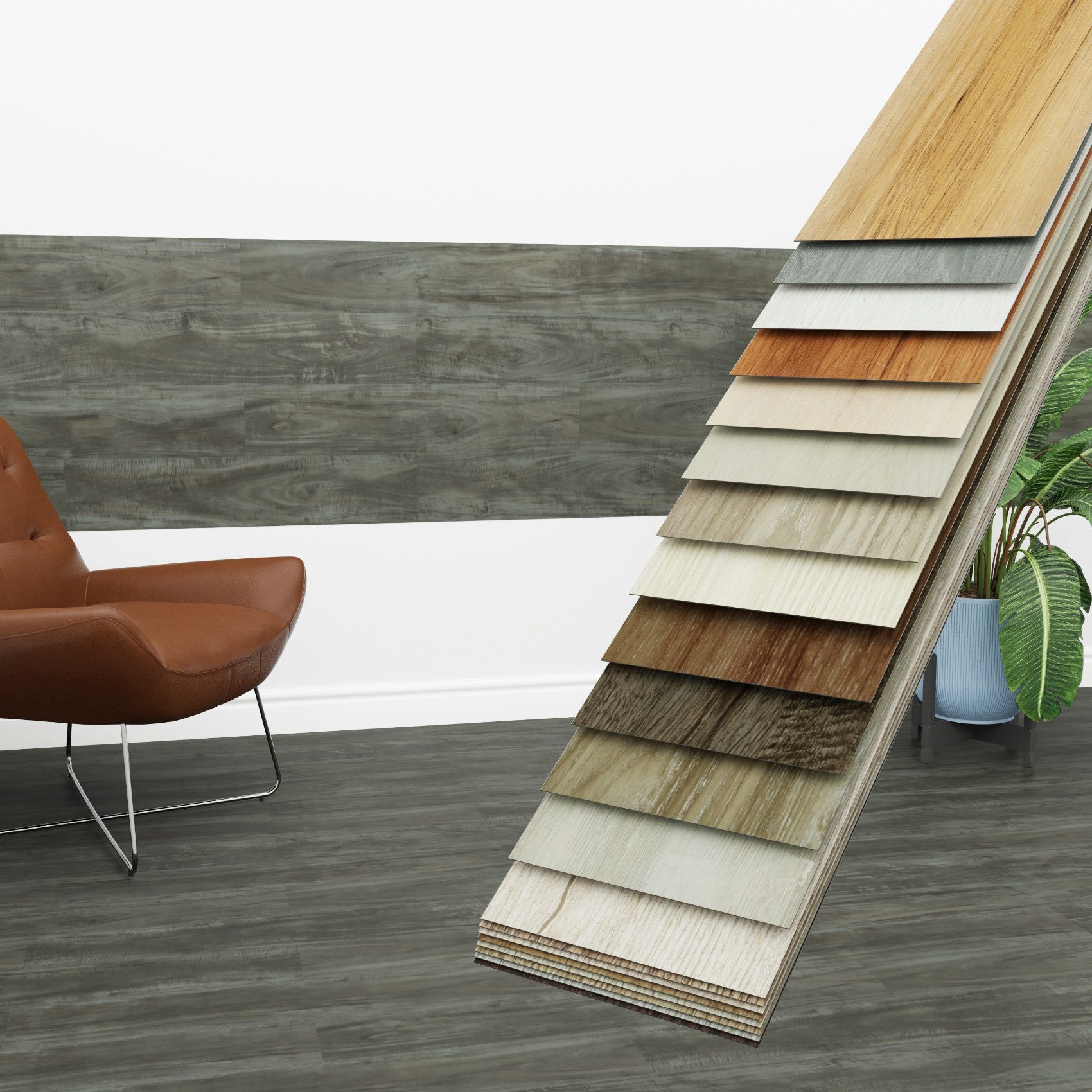 Hexim Vinylboden, Vinyldielen 0,97m² selbstklebend PVC Wandverkleidung Bodenbelag Holzoptik 91x15cm Paneele für Wand & Boden Holzdielen dunkelgrau (7 Dielen Aged Ash - 5401-2)