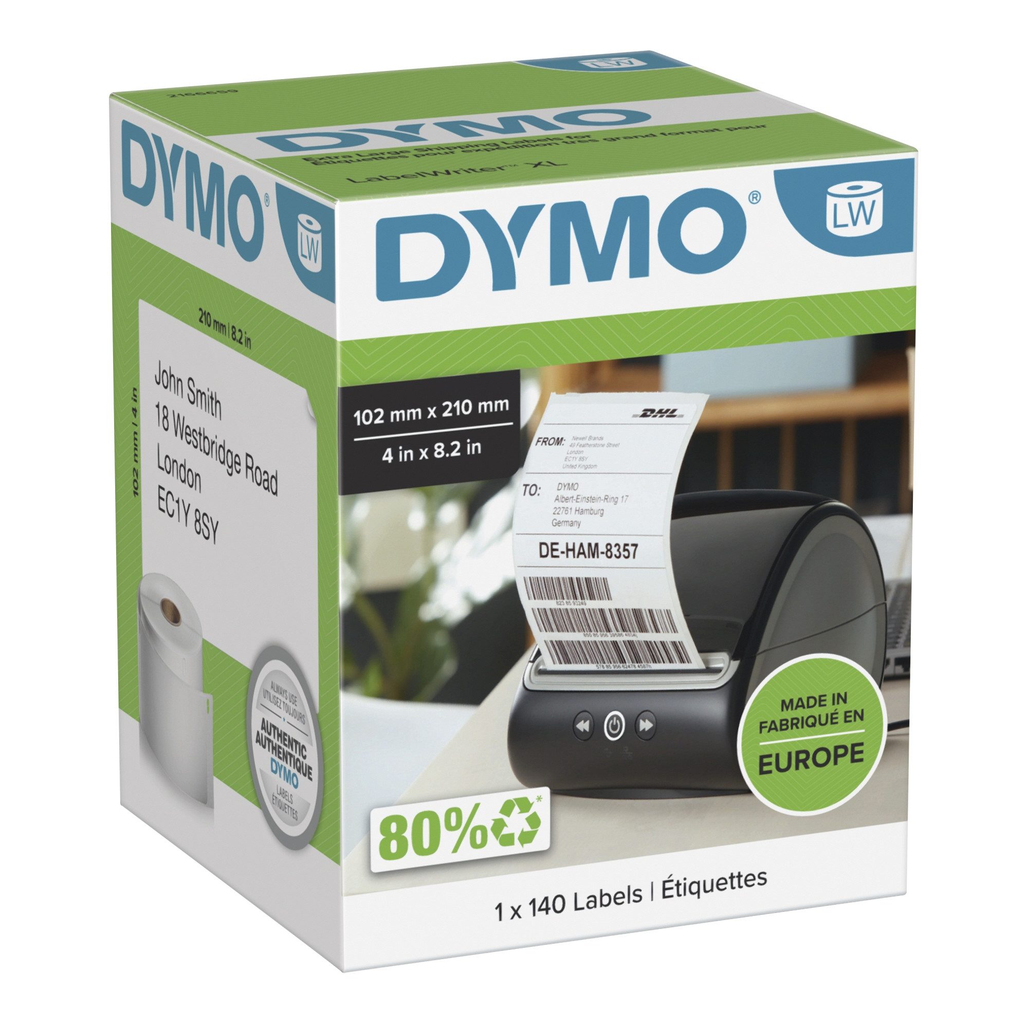 DYMO Etiketten Versandetikett 2166659 LabelWriter 102x210mm weiß 140 Stück