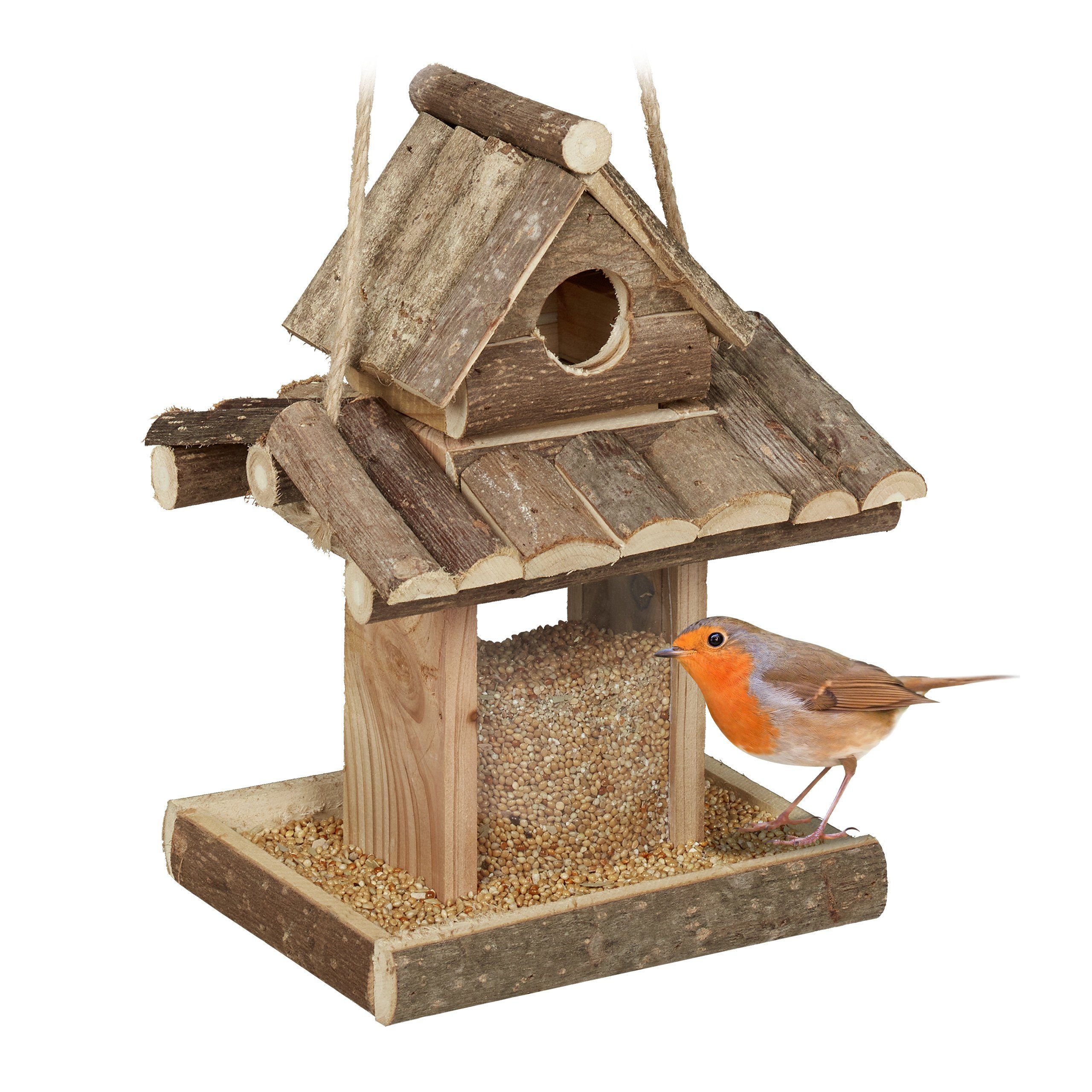 relaxdays Vogelhaus Vogelfutterhaus zum Aufhängen günstig online kaufen