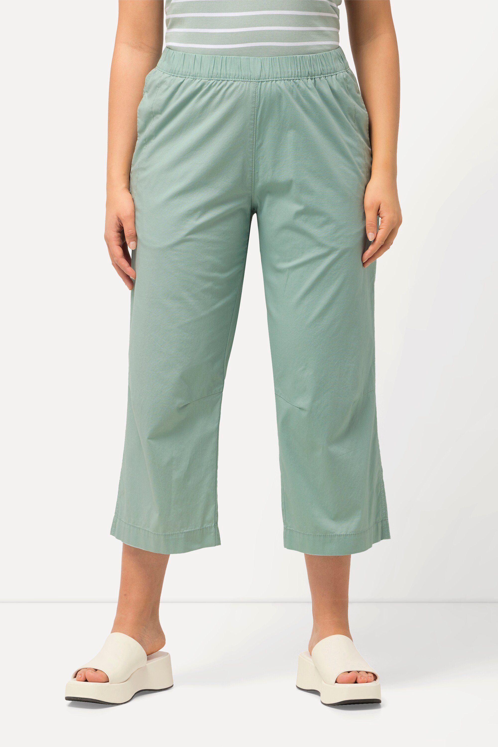 Ulla Popken 7/8-Hose 7/8-Hose Ruby geformtes Knie gerades Bein