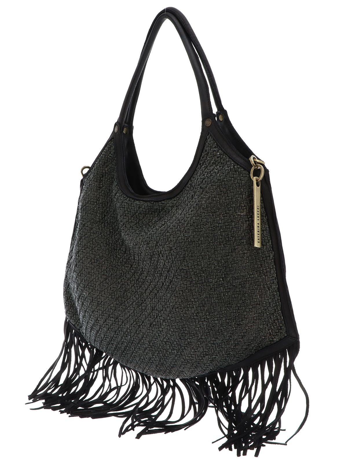 Caterina Lucchi Schultertasche Agata Pentagon Shopping Bag, aus echtem Kalbsleder