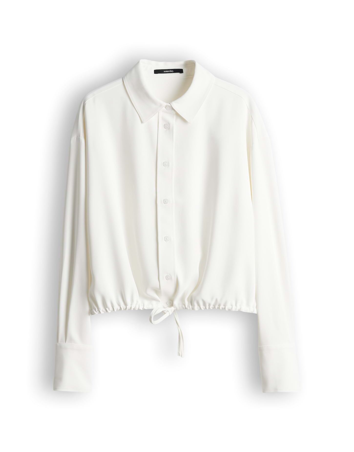 someday Hemdbluse ZALANCE Boxy mit Tunnelzug ovaler Schnitt, dezente Twillstruktur, fließender Fall