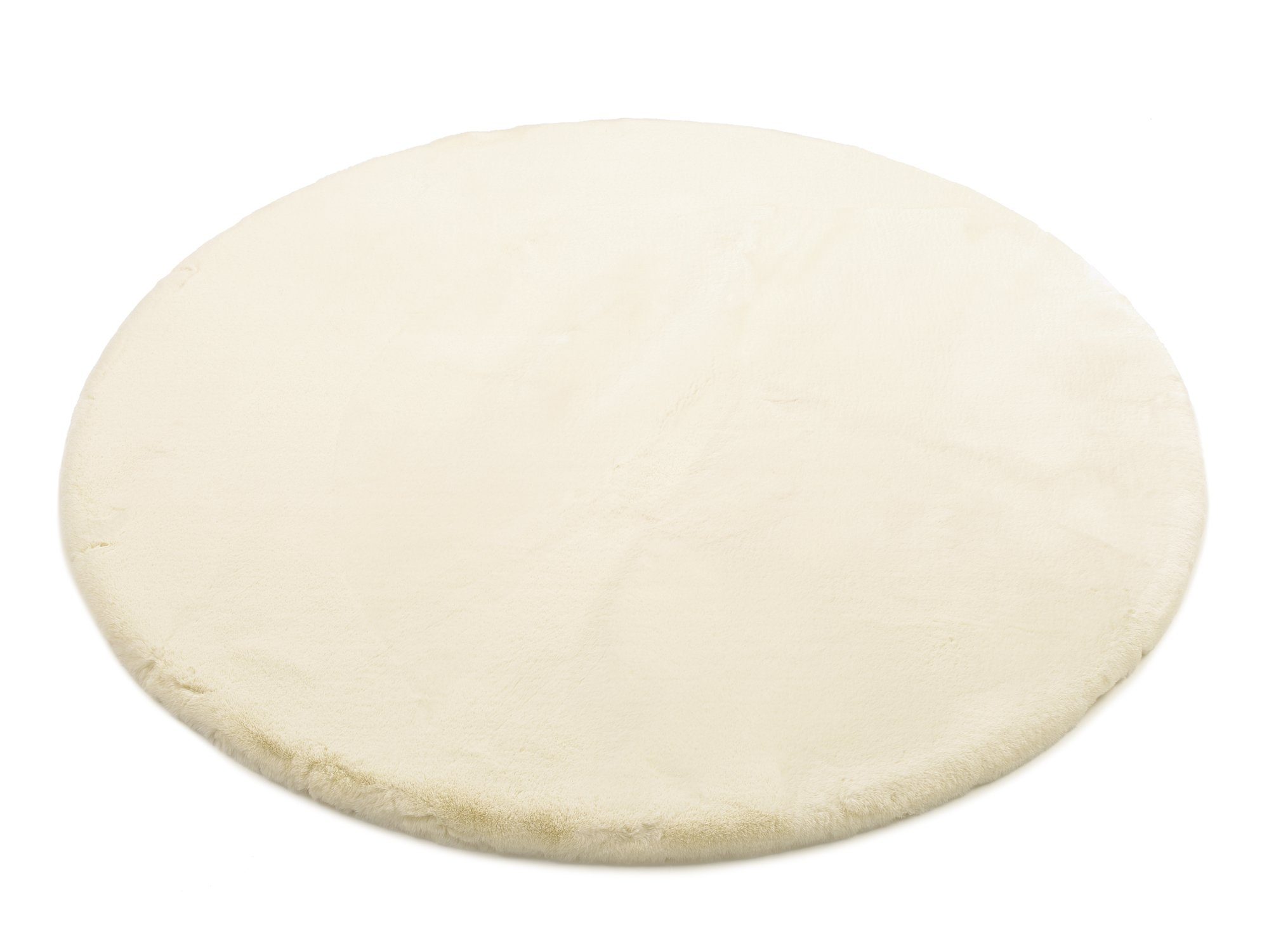 OCI DIE TEPPICHMARKE Hochflor-Teppich ALISSA, rund, Höhe: 38 mm, Kuschelig weicher Flor, Kaninchen Fell Haptik, getuftet