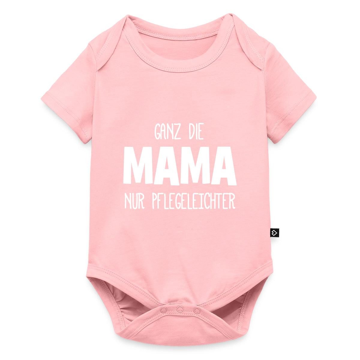 Spreadshirt Kurzarmbody Ganz Die Mama Nur Pflegeleichter Kurzarm Tages Baby Body (1-tlg)