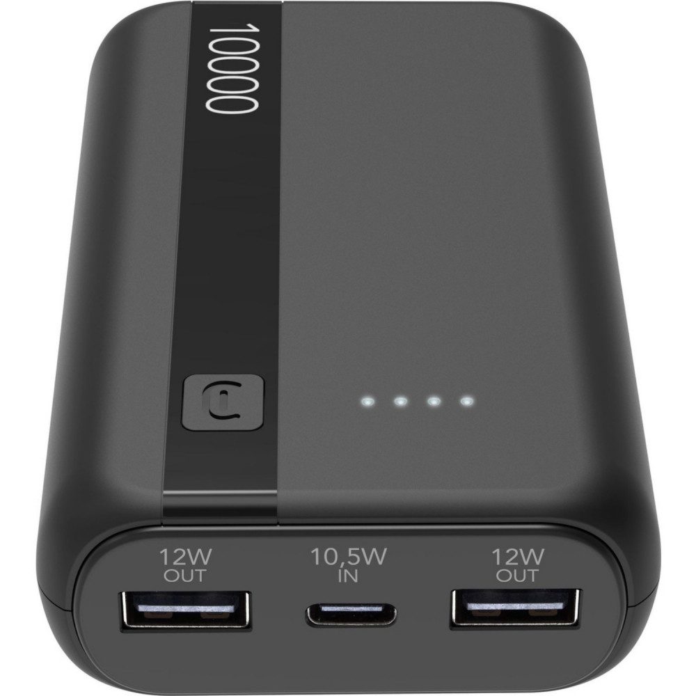 Cellularline PBENTRY10000K Powerbank Entry 10000mAh 12W schwarz Powerbank