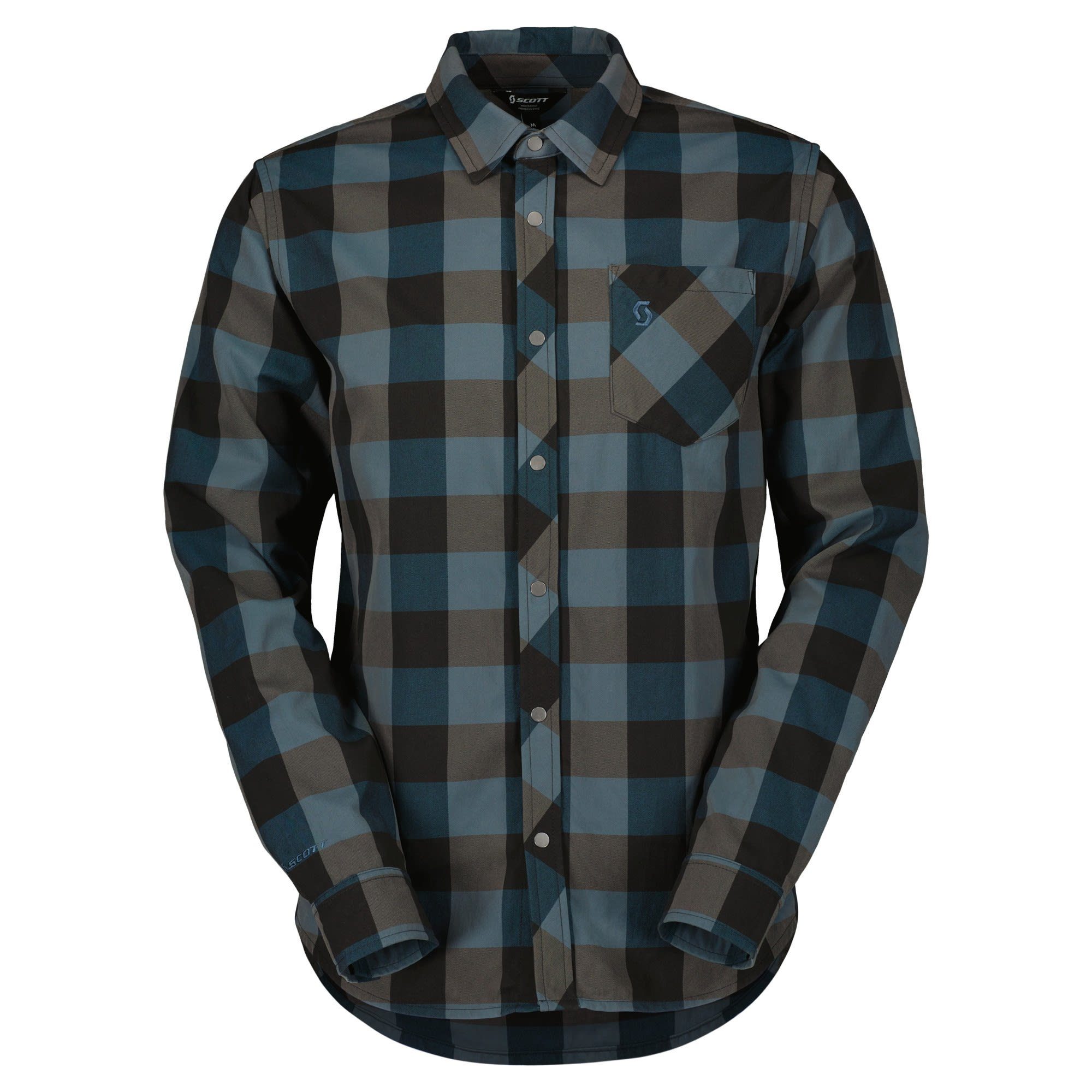 Black Trail - Langarmshirt Shirt M L/sl Green Scott Scott Aruba Flow Herren Check