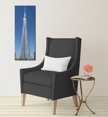 Wallario Leinwandbild, Wolkenkratzer in Dubai, in verschiedenen Ausführungen