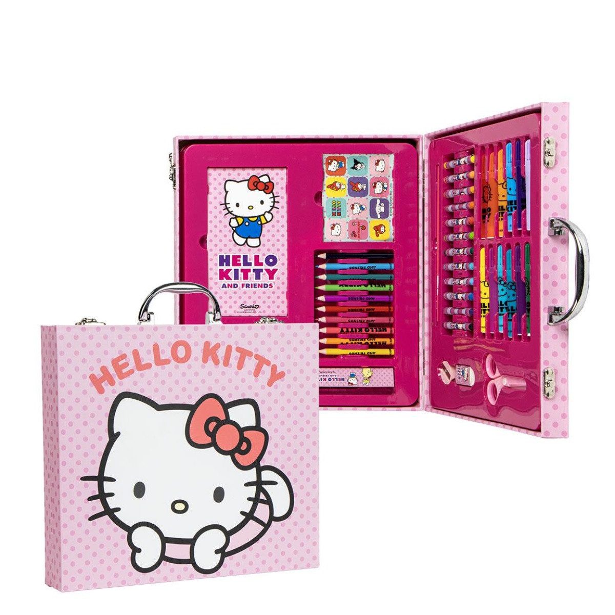 Cerda Farbkasten Hello Kitty Malset im Koffer Kreatives Bastelset Kinder