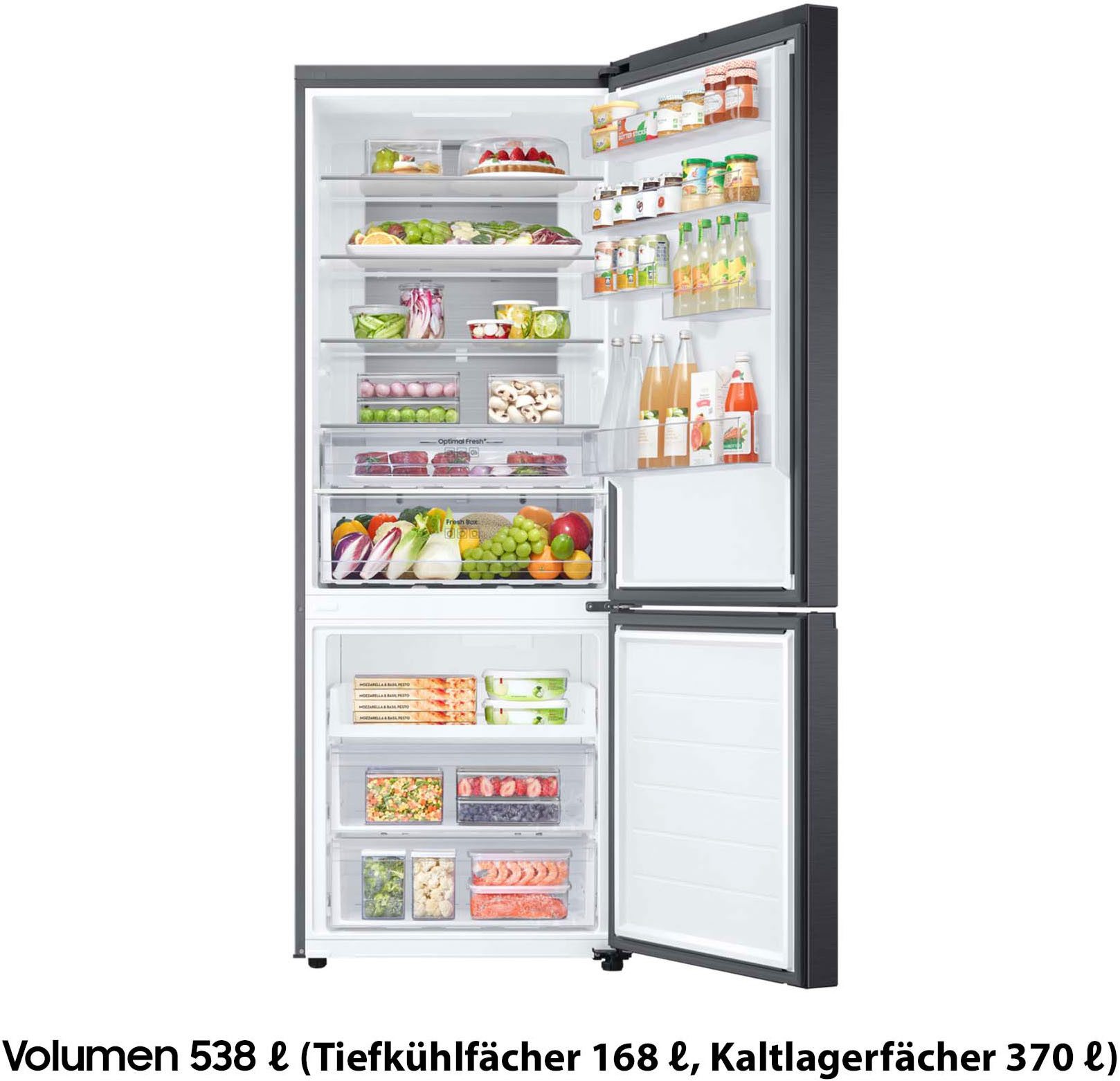 Samsung Kühl-/Gefrierkombination RB6000 RB53DG703CB1, 203 cm hoch, 75,9 cm breit, extra weit 75cm, NoFrost