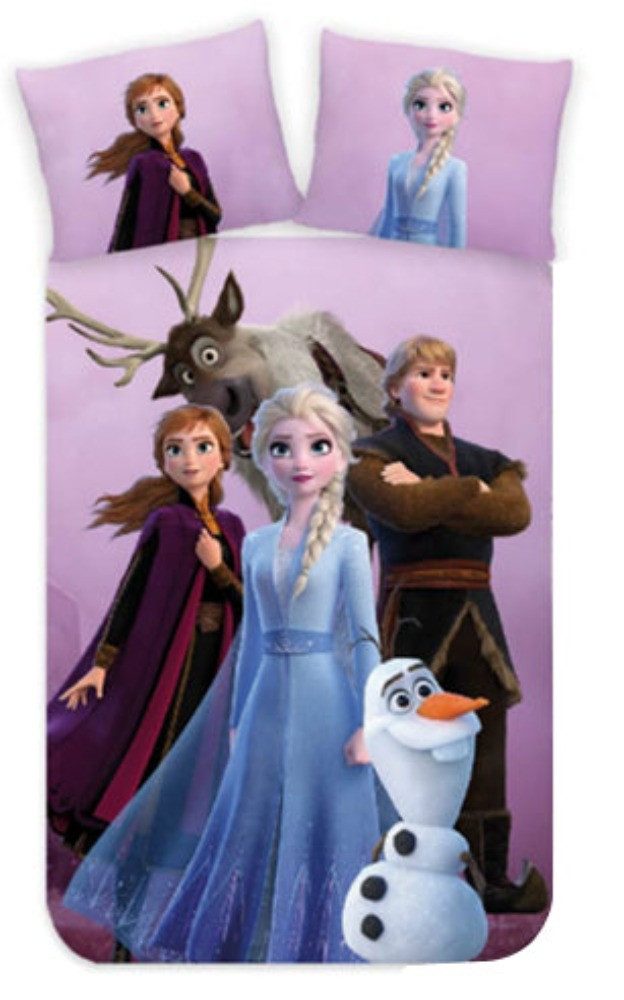 Kinderbettwäsche Frozen Disney Kinder-Bettwäsche 110 x 135 cm - weiche Baumwolle, Tinisu, Baumwolle