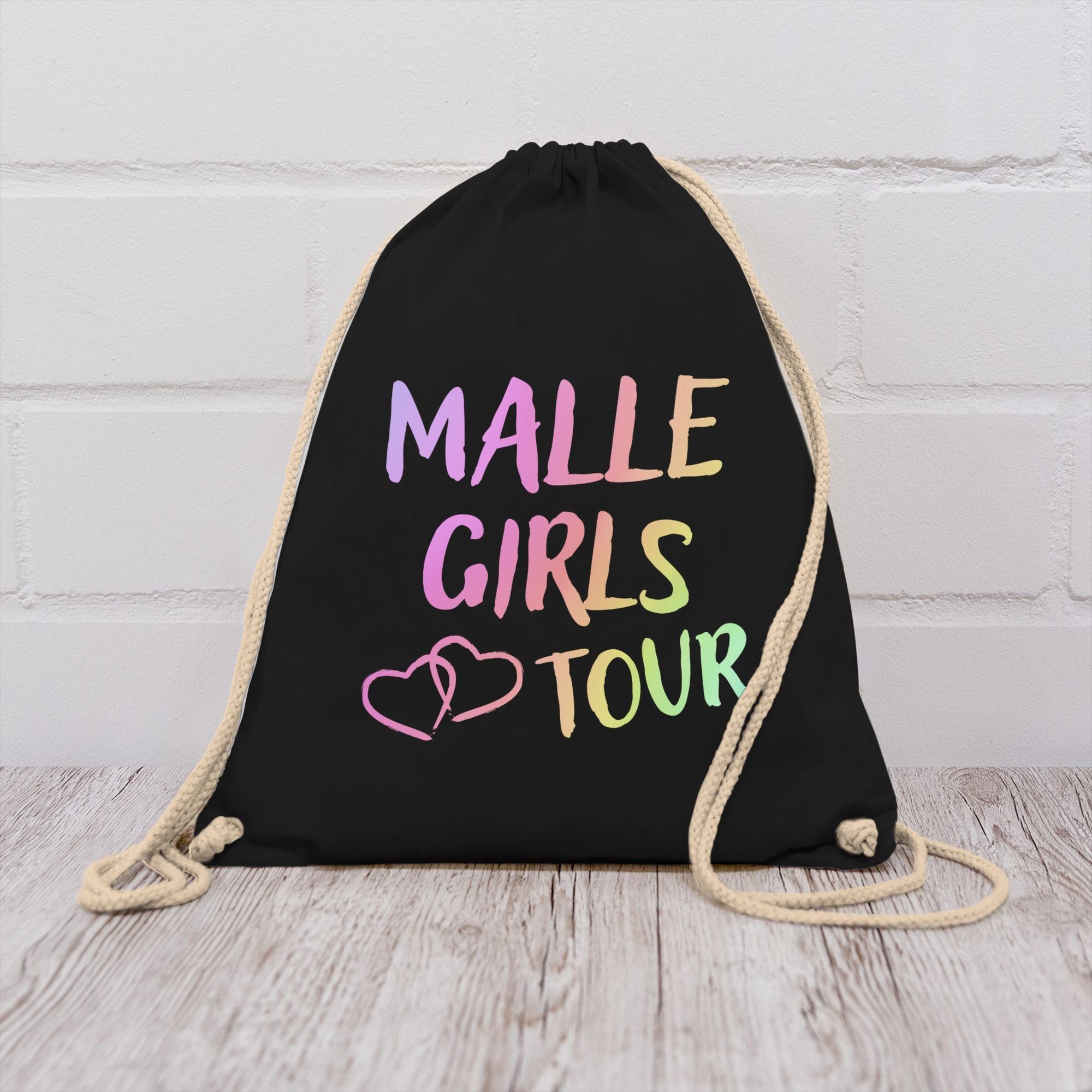 Shirtracer Turnbeutel Malle Girls Tour Mallorca Tour Mädels Malle Party Mädchen Urlaub, Sommerurlaub Tasche