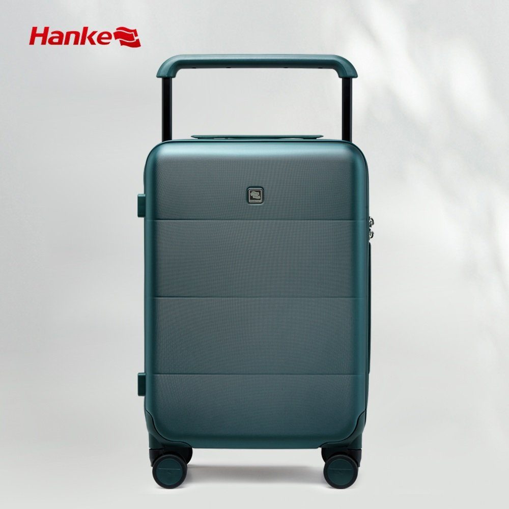 Polycarbonat, Premium Hanke Hartschalen-Trolley Hartschalenkoffer grün Handgepäckkoffer