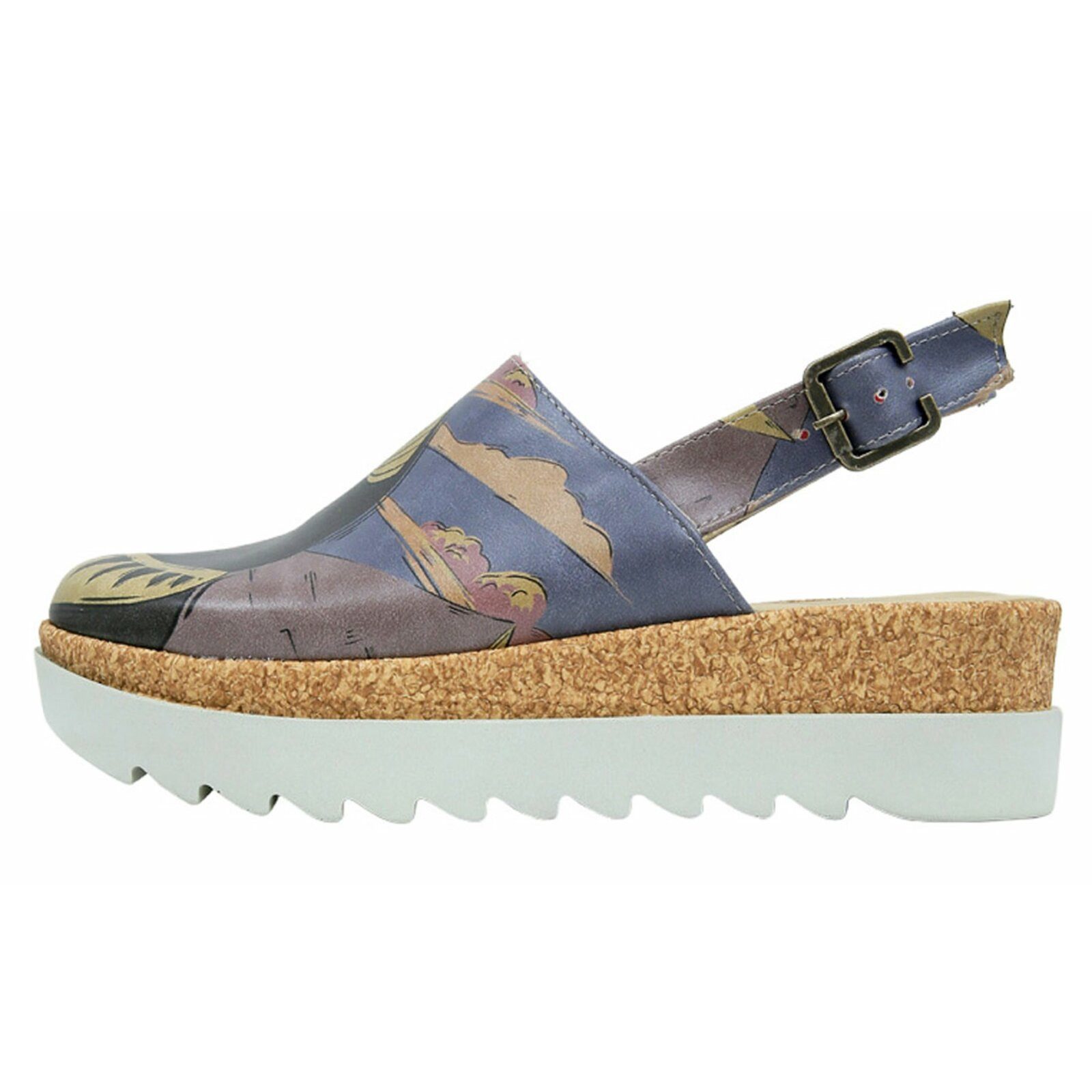 DOGO Akita Ancient Egypt Damen Sandalen Clog Handgefertigt