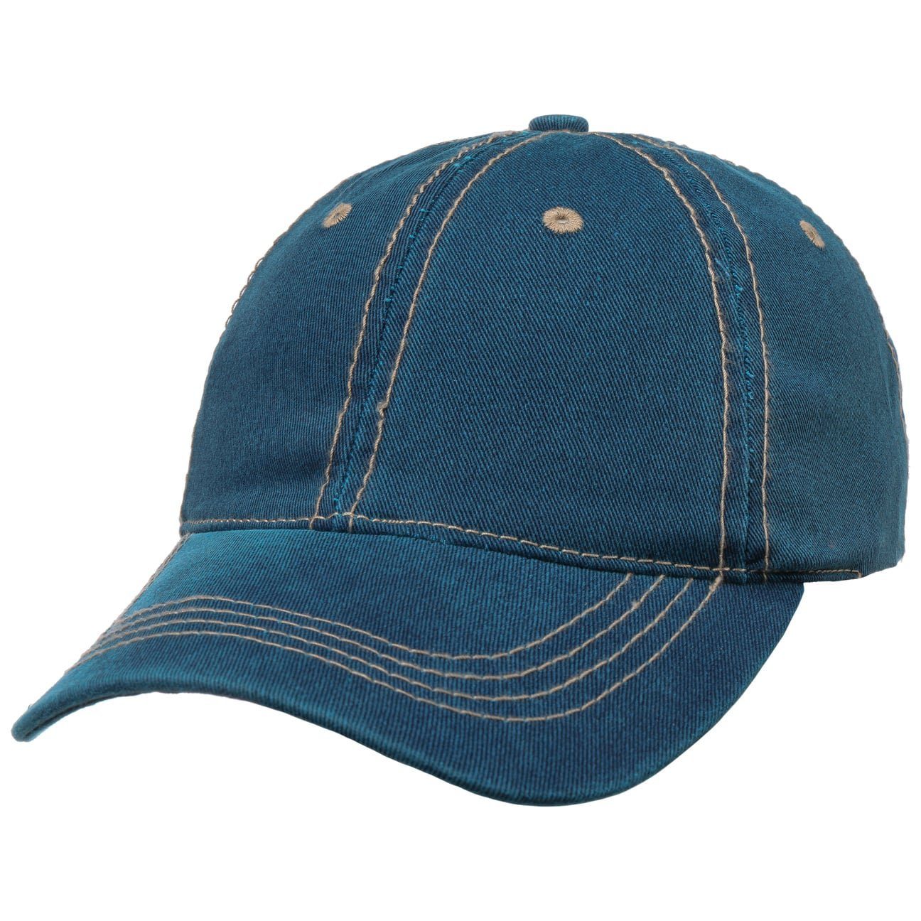 Lipodo Baseball Cap (1-St) Denimcap mit Schirm petrol