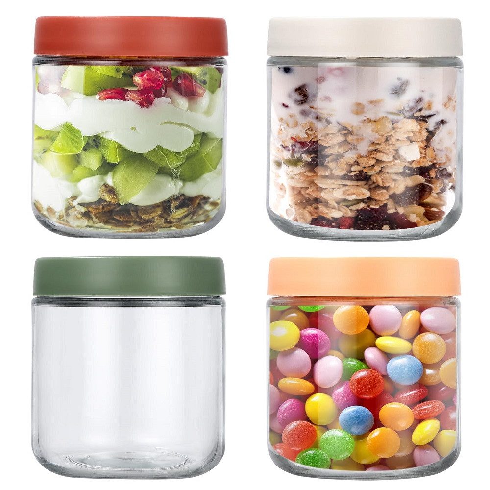 SinLaw Vorratsglas Küchenversiegelte Frischbehälter, 500 ml Mehrzweckbehälter, (1-tlg), Yoghurt-Dosen mit Abdeckung zum Marinieren,Konservieren und Zubereiten