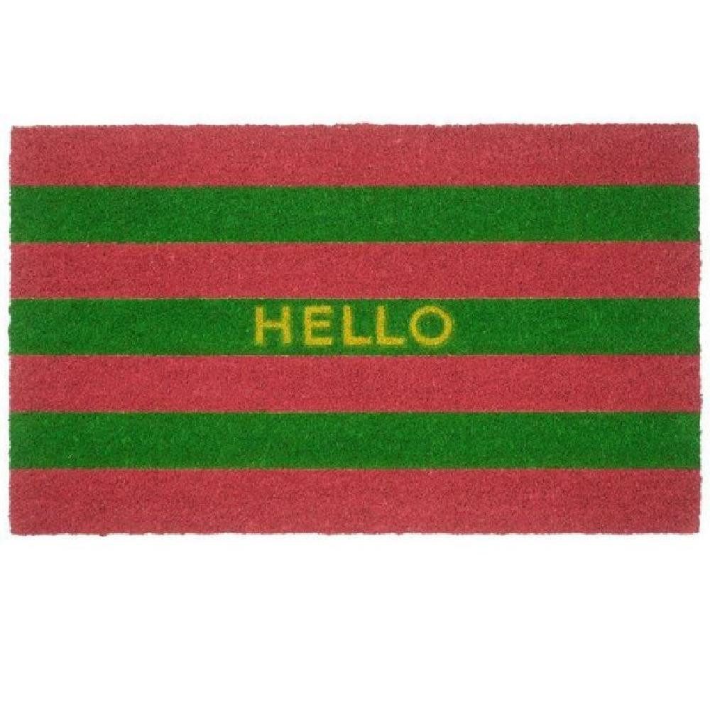 Giftcompany Fußmatte Fußmatte aus Kokosfasern Hello gestreift (75x45cm) günstig online kaufen