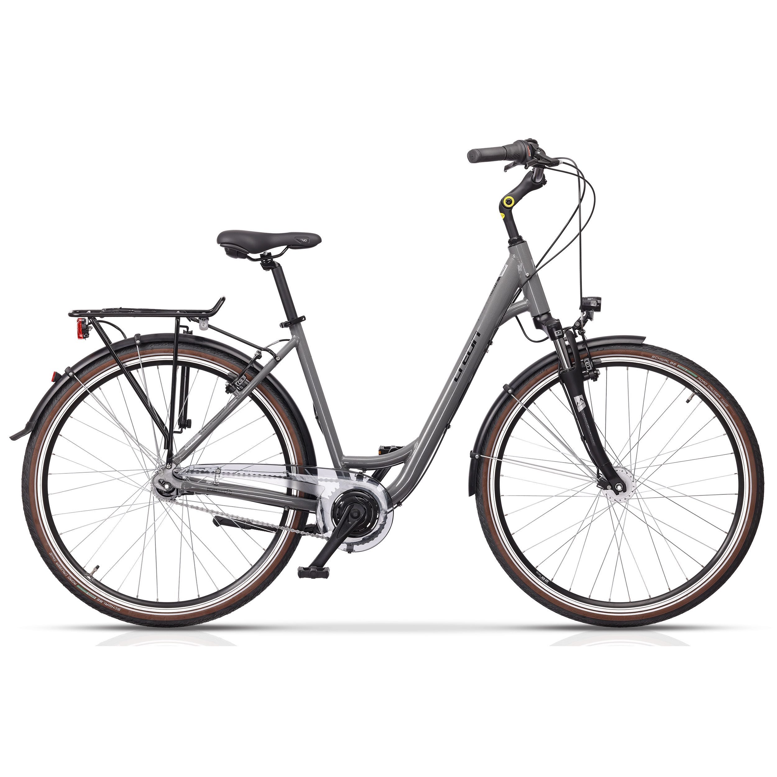 Airtracks Cityrad 28 Zoll Damen City Fahrrad CITERRA SL2 WAVE / LOW STEP Bike, 7 Gang Shimano NEXUS Schaltwerk, Nabenschaltung, (Shimano Nexus 7), Grau - Rahmenhöhen 45cm 50cm 55cm - Modell 2026