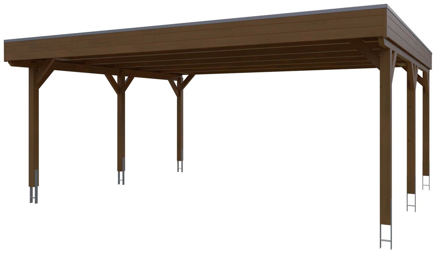 Thumbnail - Skanholz Doppelcarport Grunewald, BxT: 622x554 cm, 590 cm Einfahrtshöhe, mit EPDM-Dach
