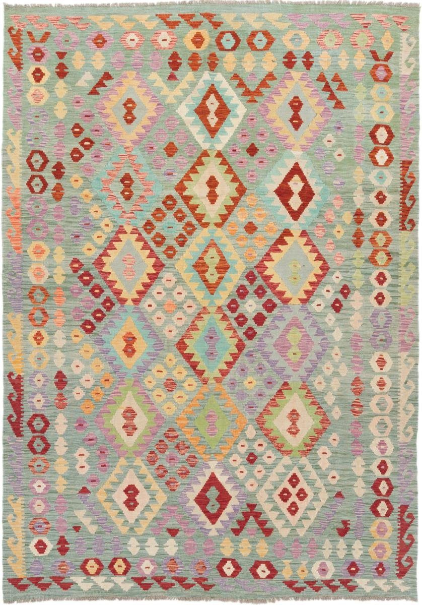 Orientteppich Kelim Afghan 202x286 Handgewebter Orientteppich, Nain Trading, rechteckig, Höhe: 3 mm
