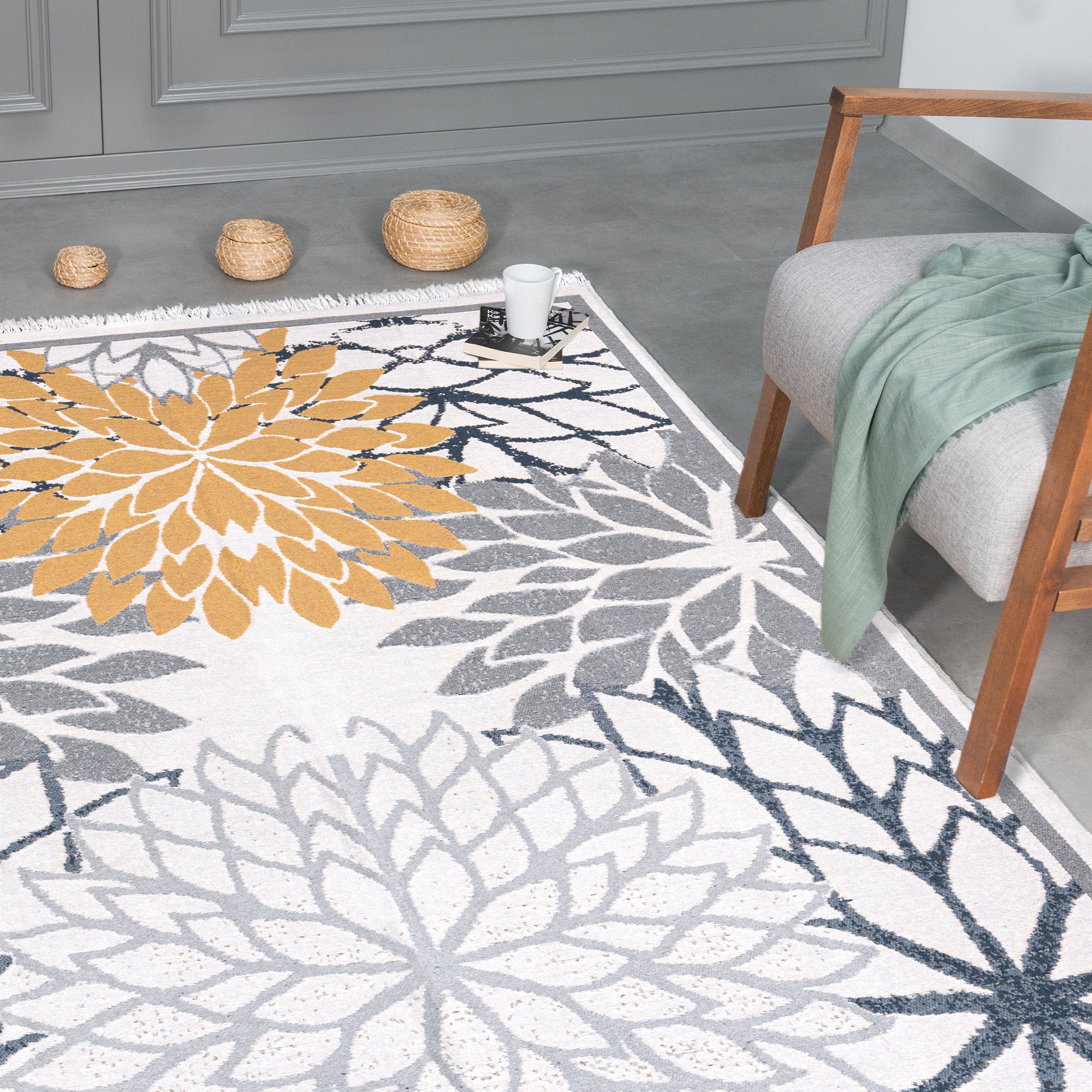 Jimri Teppich Kelim, Läufer, Wohnzimmer Teppich Flur Läufer