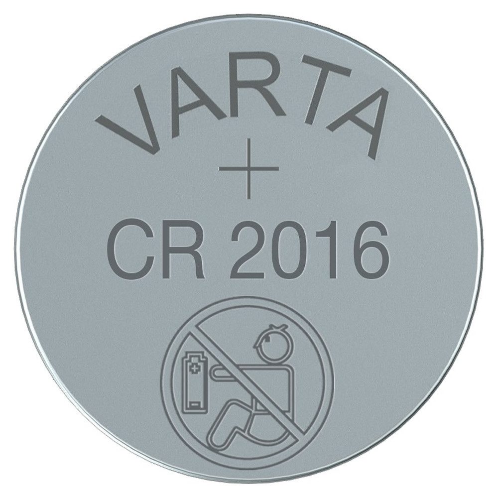 VARTA Varta CR2016 2er Blister Knopfzelle - Lithium-Batt. Knopfzelle, (3 Volt V), Lithium Technologie