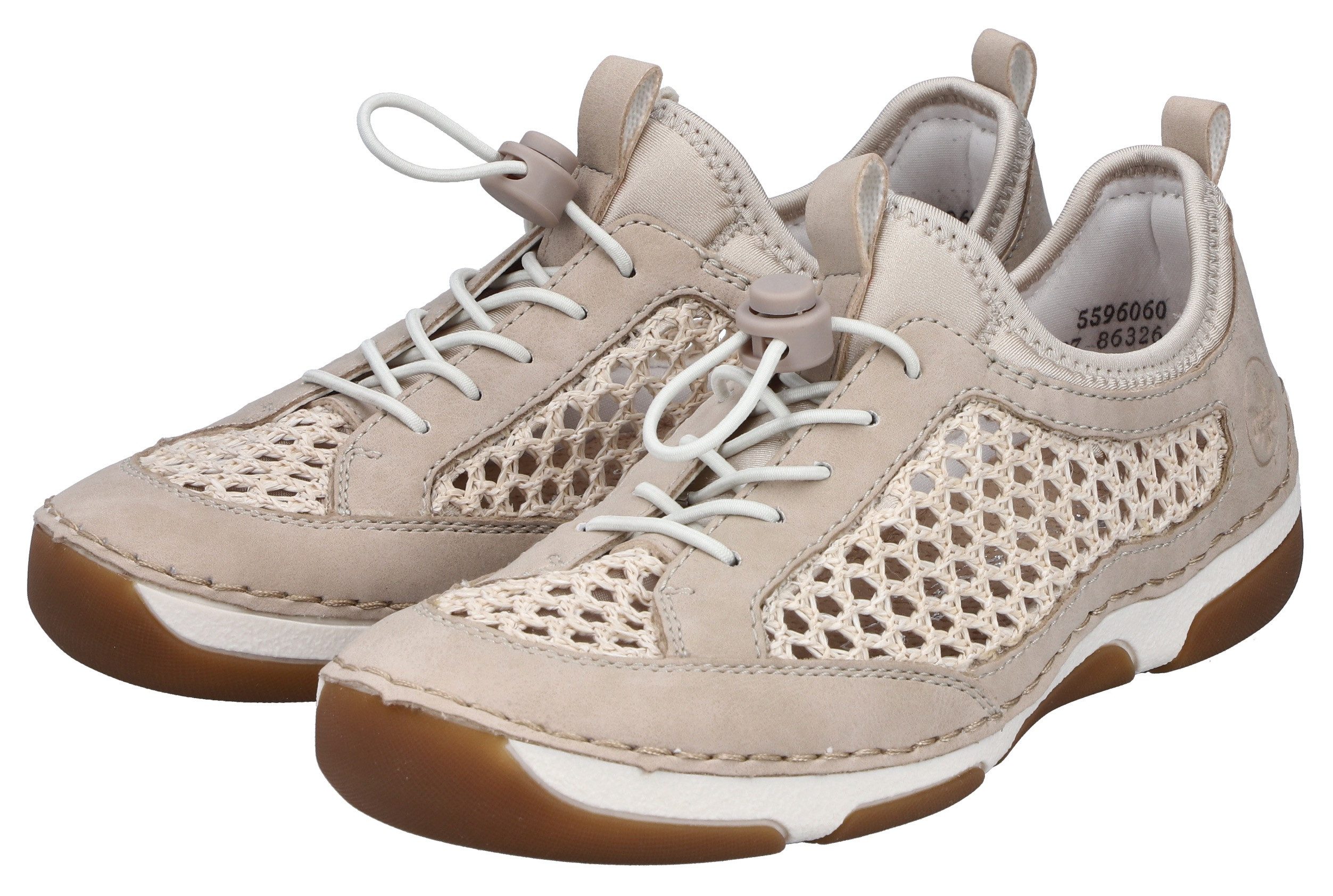 Rieker Slip-On Sneaker Slipper, Freizeitsneaker, Halbschuh mit Schnellverschluss