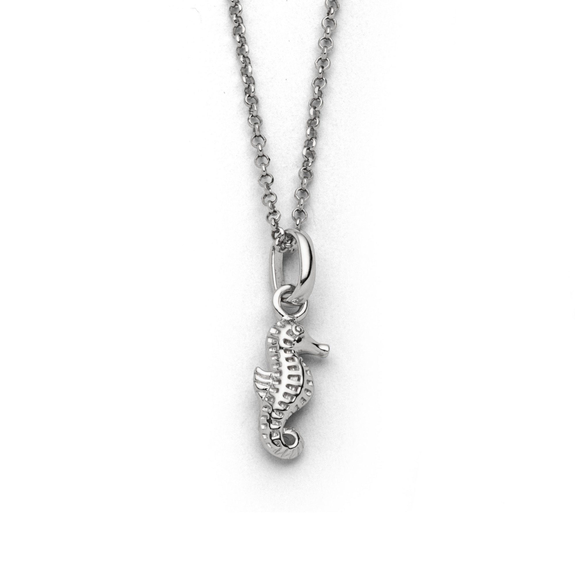 Kette mit Anhänger DUR Schmuck: Kette "Seepferd" 925er Sterlingsilber K2646