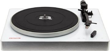 Aiwa APX-680BT BT-Plattenspieler Konvertierer 33/45 U/min Vinyl Plattenspieler (Riemenantrieb, hochwertiger Riemenantrieb, Touch-Bedienfeld aus Glaspolymer mit weißer LED-Hintergrundbeleuchtung)