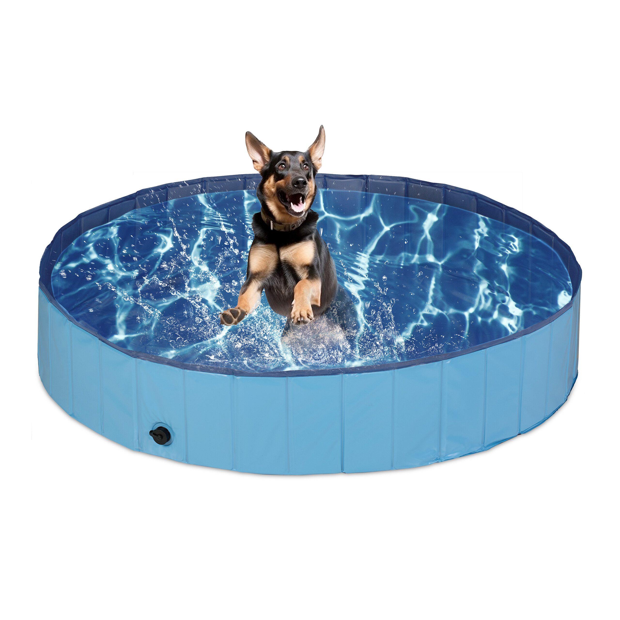 relaxdays Hundepool Blauer Hundepool, (1-tlg), XL