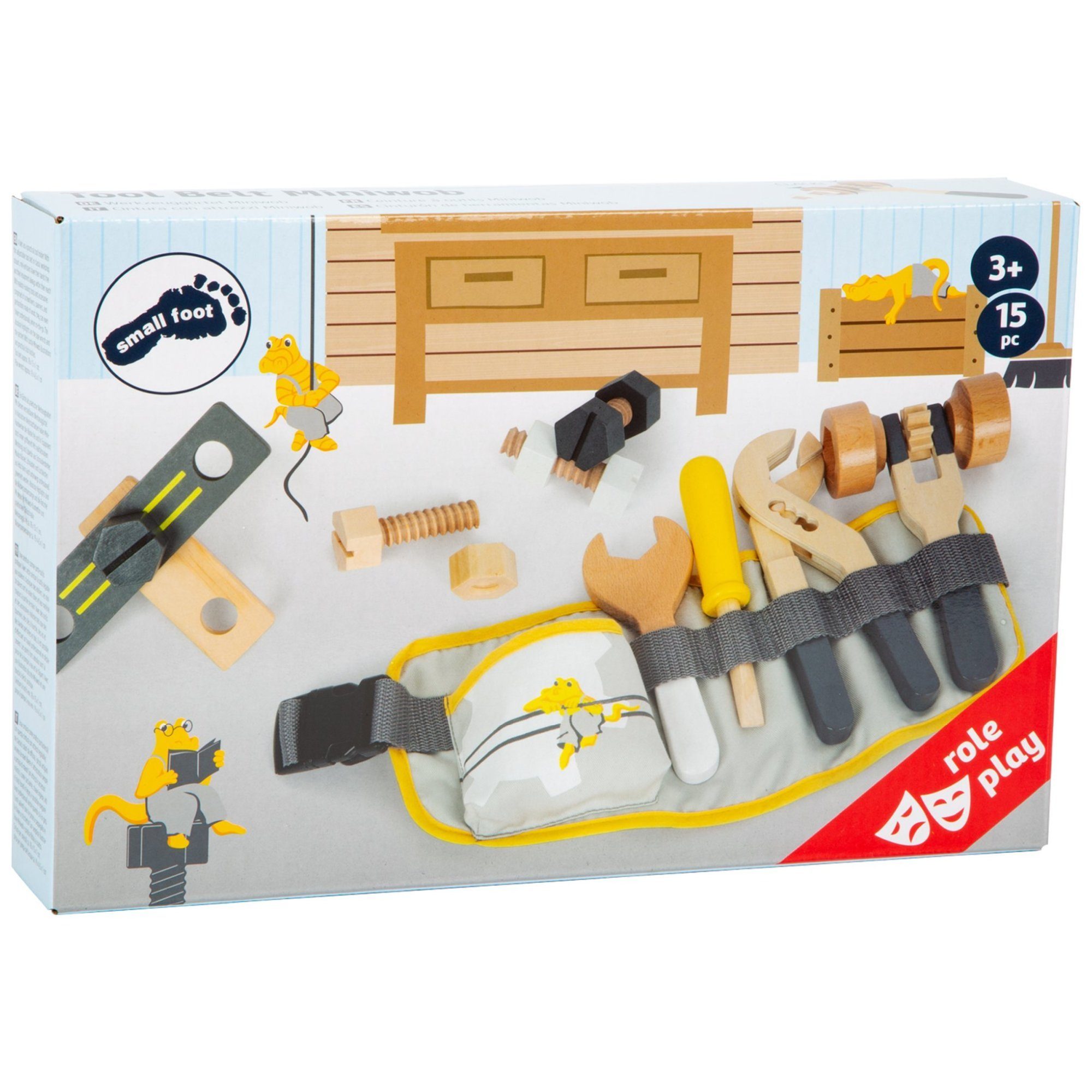 Small Foot Kinder-Werkzeug-Set small foot Werkzeuggürtel „Miniwob“, (15-tlg)