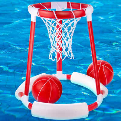 Goods+Gadgets Wasserspielzeug Swimming-Pool Wasser Basketball, mit 2 Bällen Schwimmender Korb