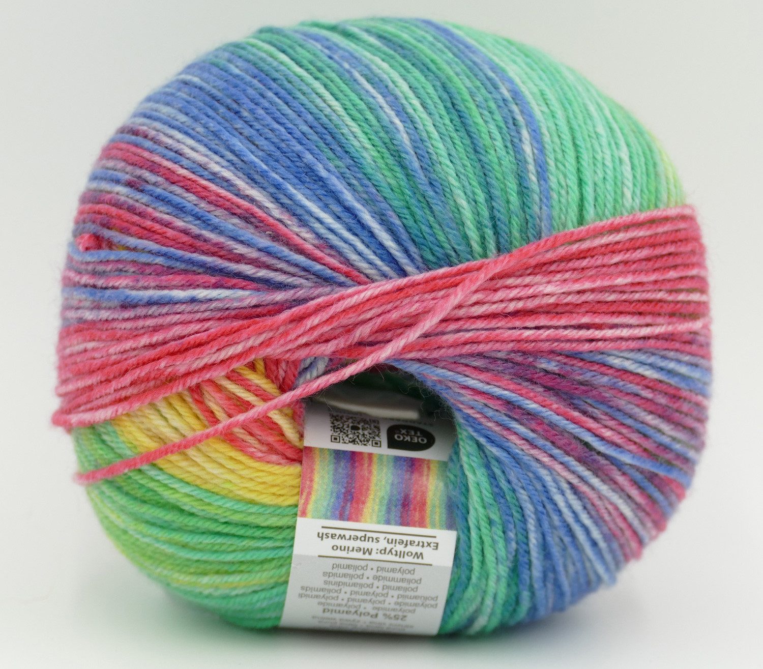 Online Garne Linie 12 Street Design Color, Merinowolle mit Farbverlauf Häkelwolle, 210 m (Handstrickgarn, Wolle zum stricken und häkeln), 75% Schurwolle, 25% Polyamid