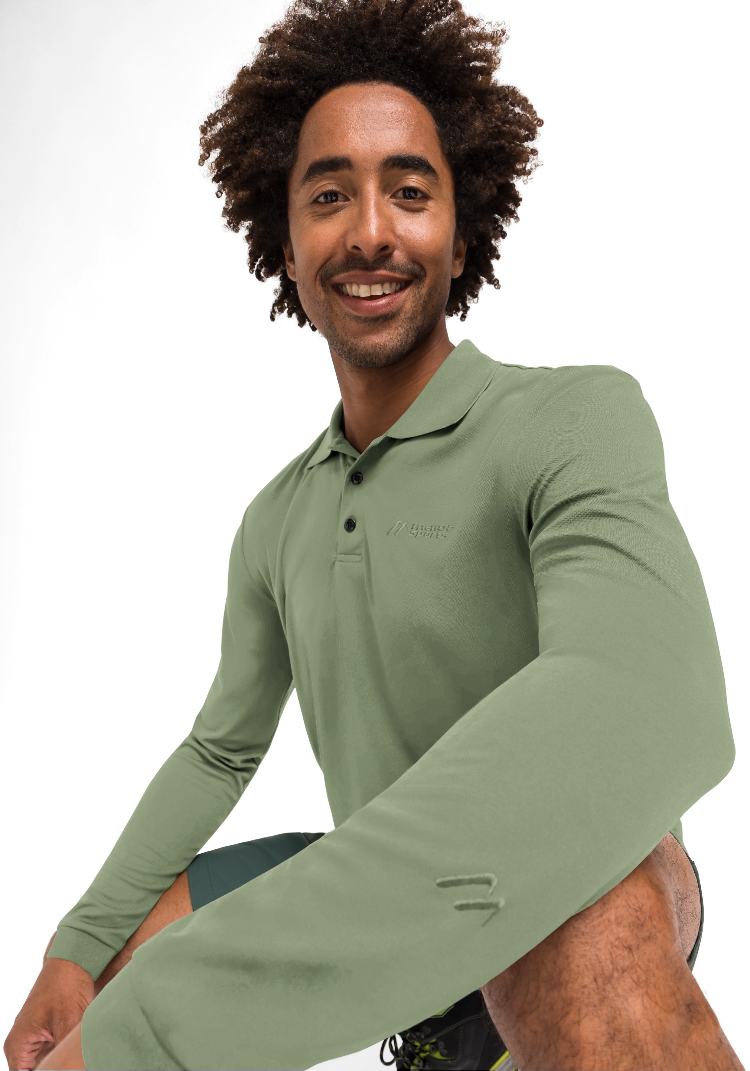 Maier Sports Poloshirt Ulrich L/S Herren Funktionsshirt, langarm Freizeitsh günstig online kaufen