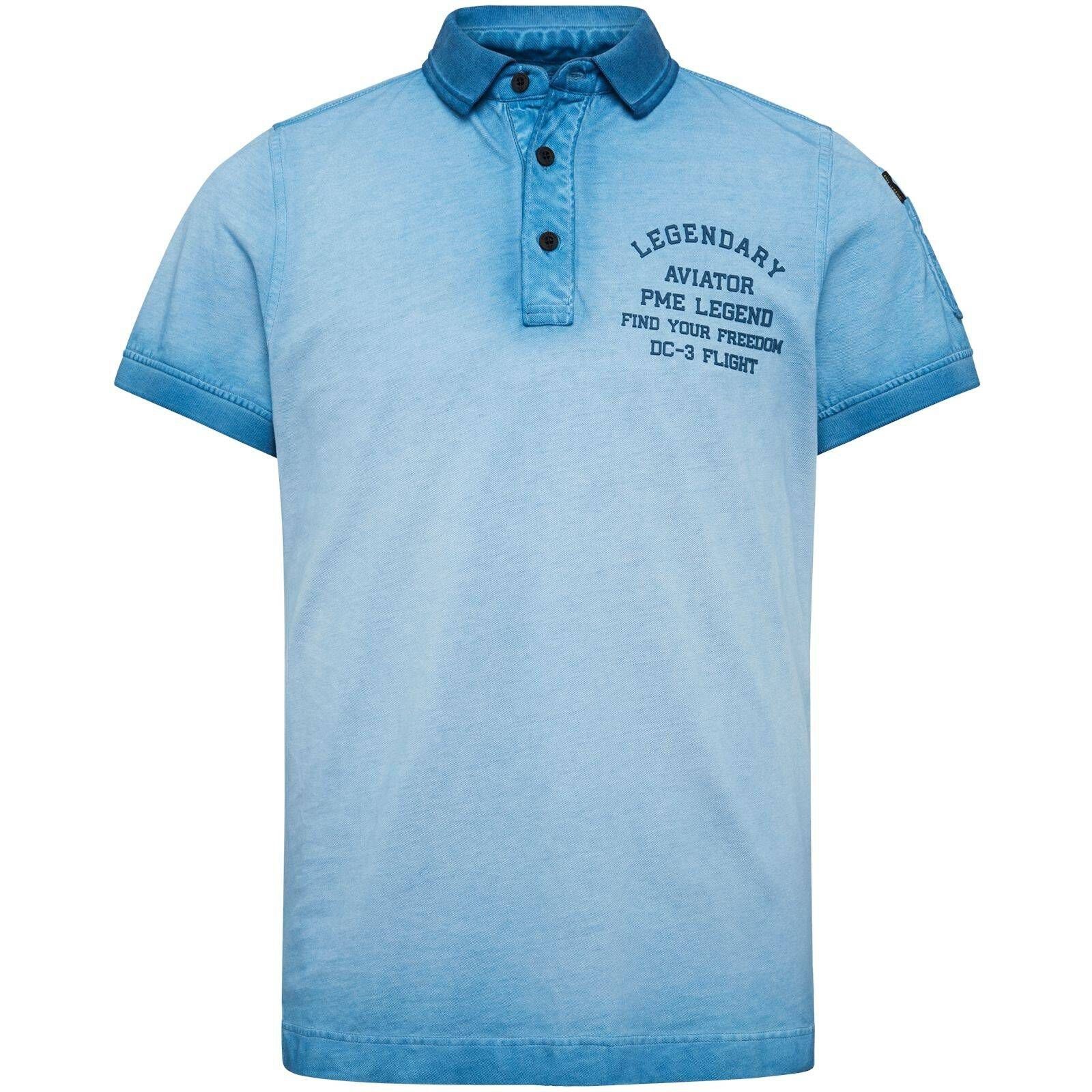 (51) (1-tlg) Poloshirt blau LEGEND Herren PME Poloshirt