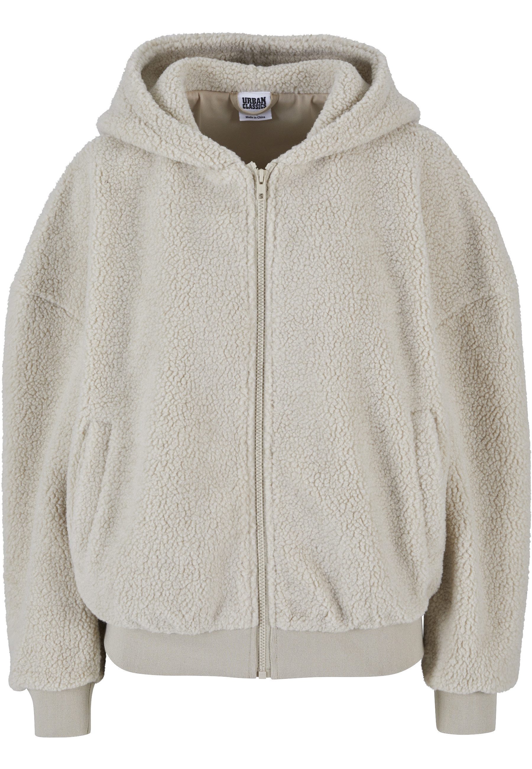 URBAN CLASSICS Sweatjacke Urban Classics Damen Ladies Oversized Sherpa Zip Hoody