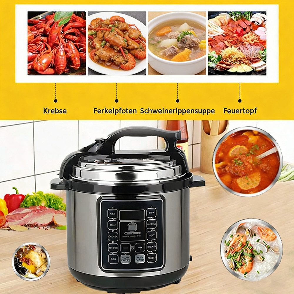 ibettertec Multikocher, 1050 W, 6 l Schüssel