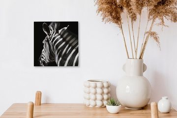 OneMillionCanvasses® Leinwandbild Zebra - Wilde Tiere - Muster, (1 St), Leinwand Bilder für Wohnzimmer Schlafzimmer
