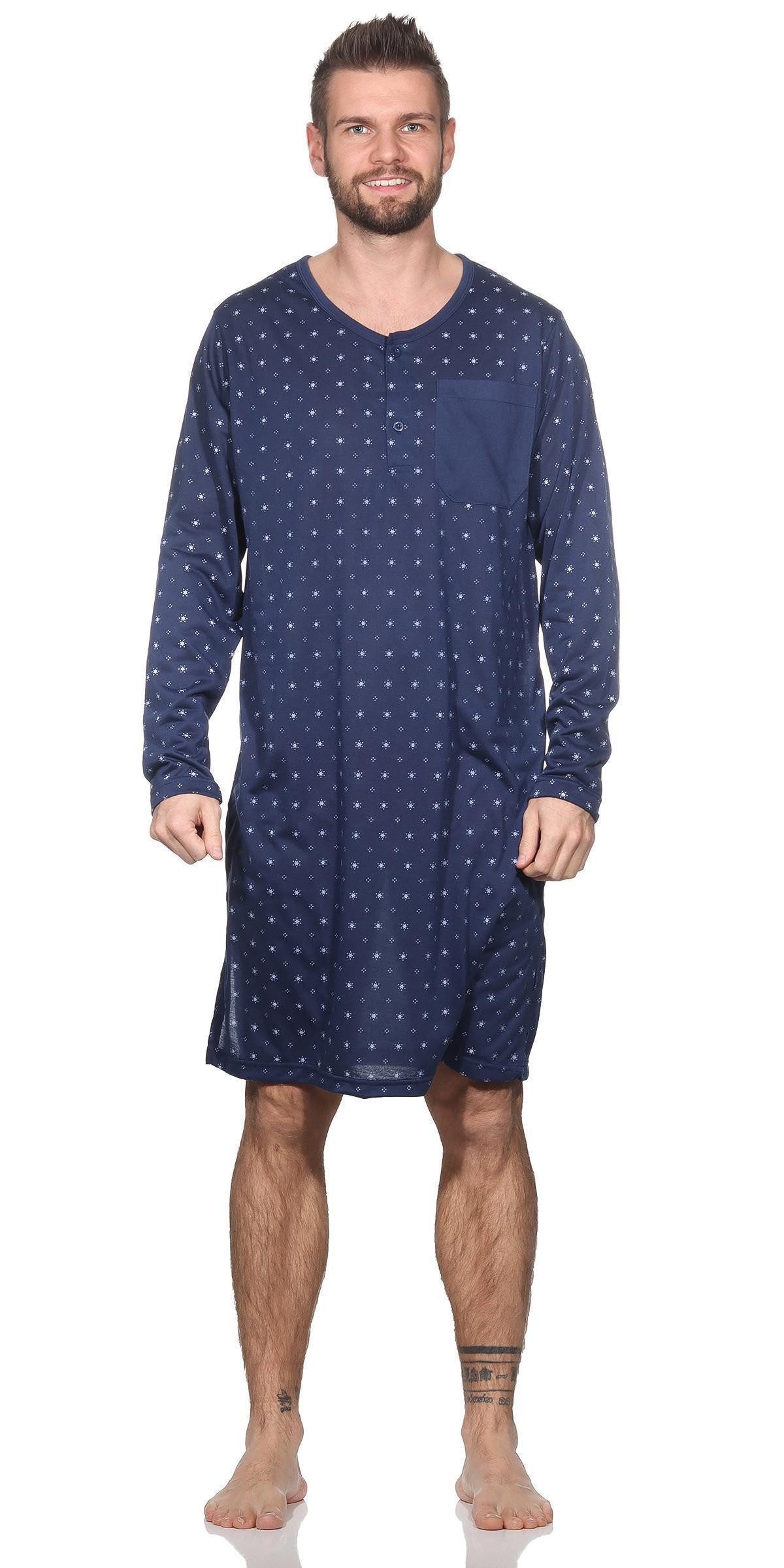 EloModa Nachthemd Herren Nachthemd langarm Sleepshirt, Gr. M L XL 2XL (1-tl günstig online kaufen