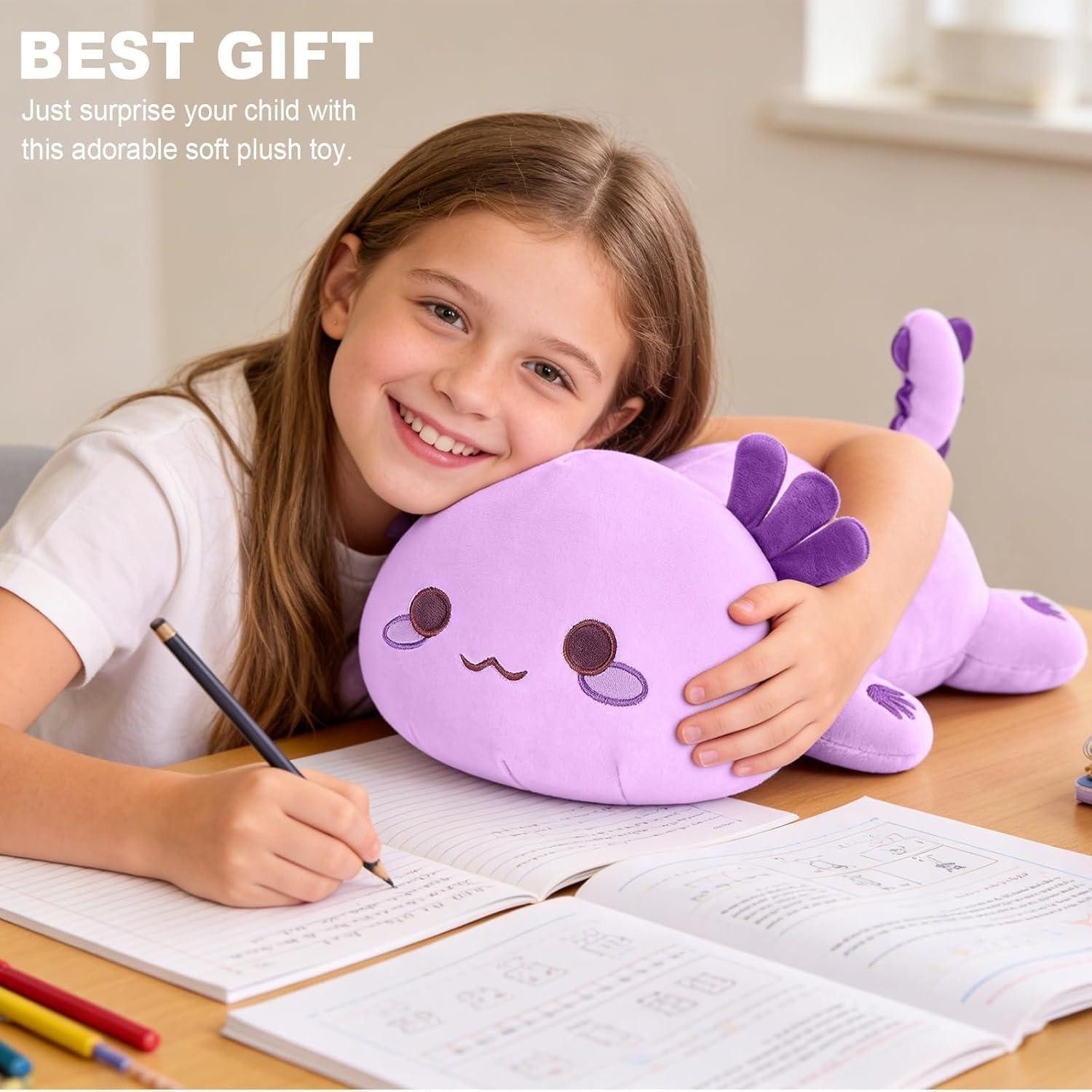 LuxusKollektion Kuscheltier Plüschtier Axolotl Kuscheltier Spielzeug Kinder Mädchen Violett 33cm