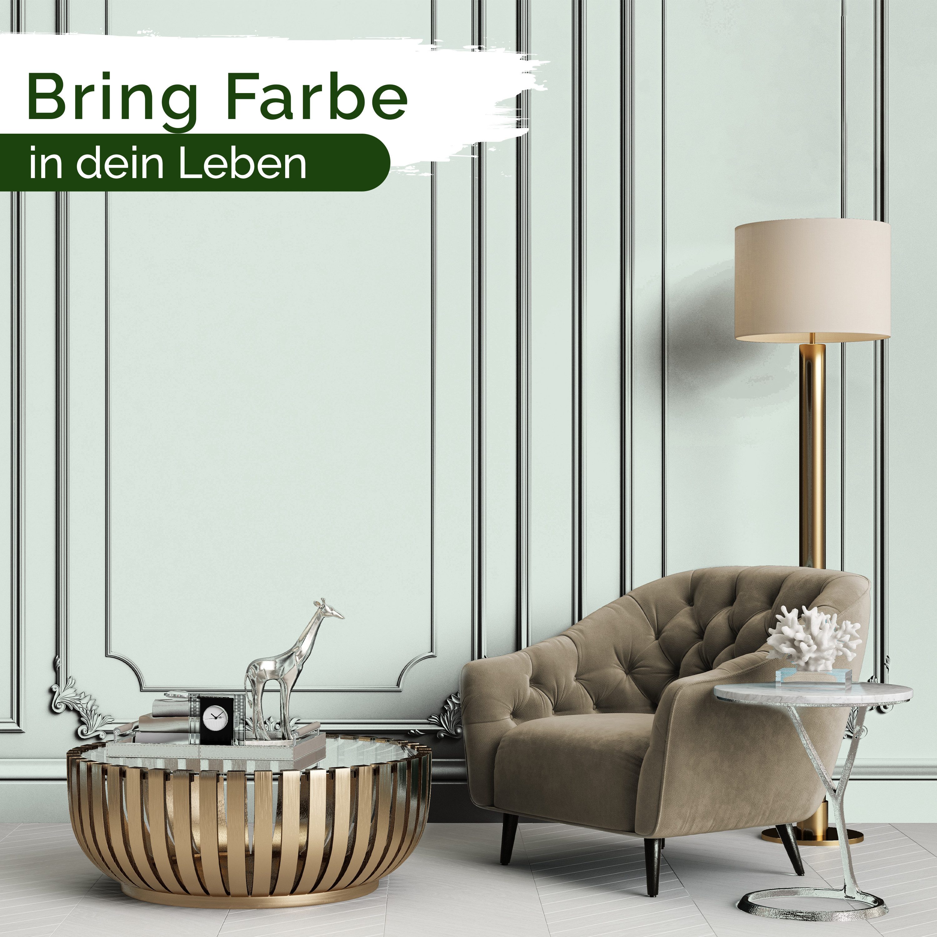 Veluxis Wandfarbe Veluxis® Wandfarbe Universal, Deckkraft-Klasse 1, Streifenfrei, tropfarm & VOC-frei