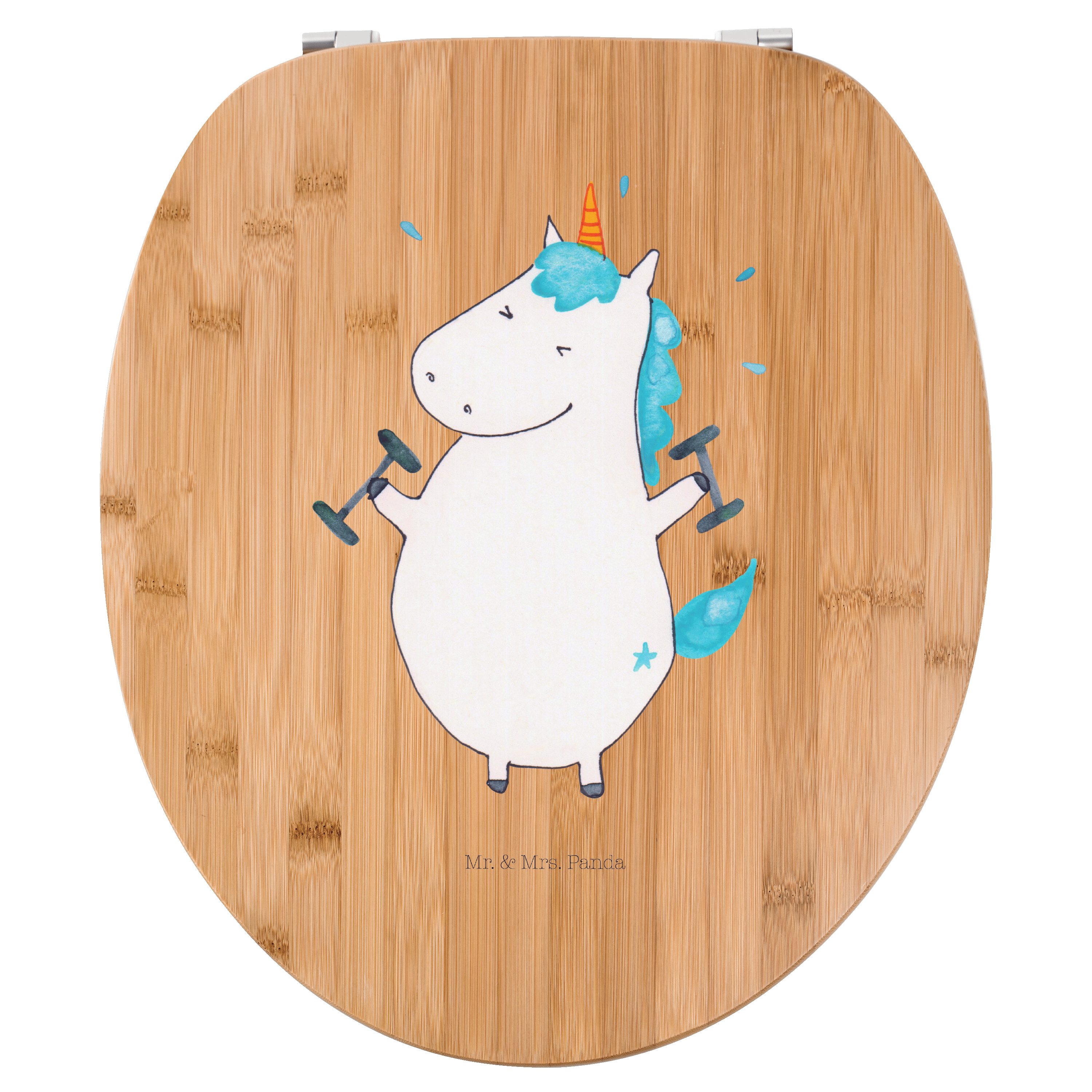 WC-Sitz Einhorn Fitness - Transparent - Geschenk, WC-Sitz, Toilette, Einhorn