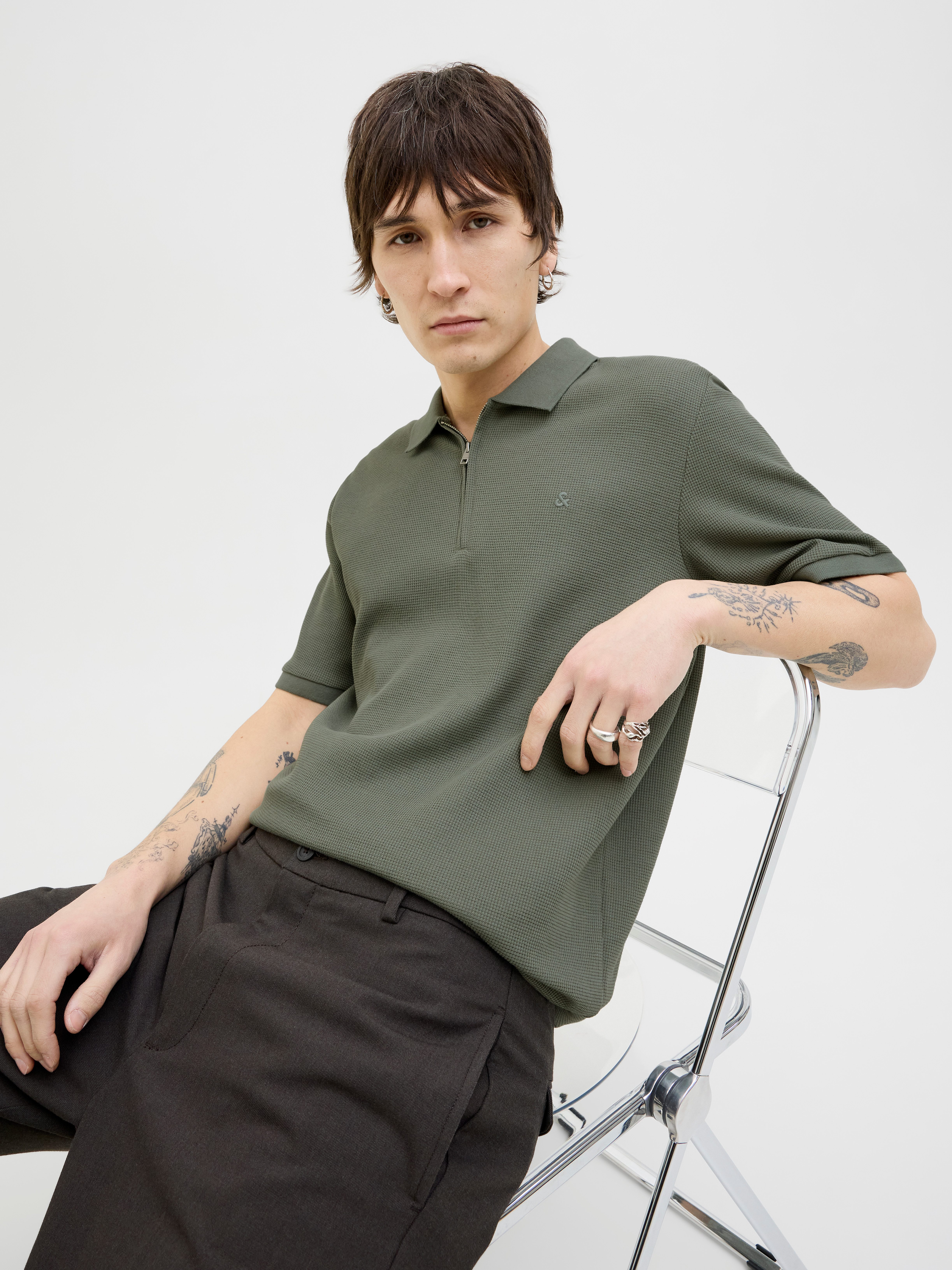 Jack & Jones Poloshirt JJEAUSTIN ZIP POLO SS NOOS mit Polokragen günstig online kaufen